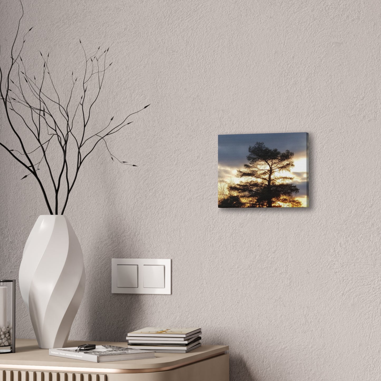 Nature-Inspired Canvases from an #originalphotograph of a Sunset Tree - 0.75" Stretched Nature Wall Decor