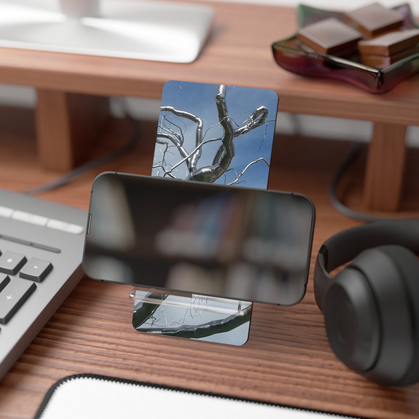 Nature-Inspired Mobile Display Stand with #originalphotograph of the 'Graft' Tree by #RoxyPaine