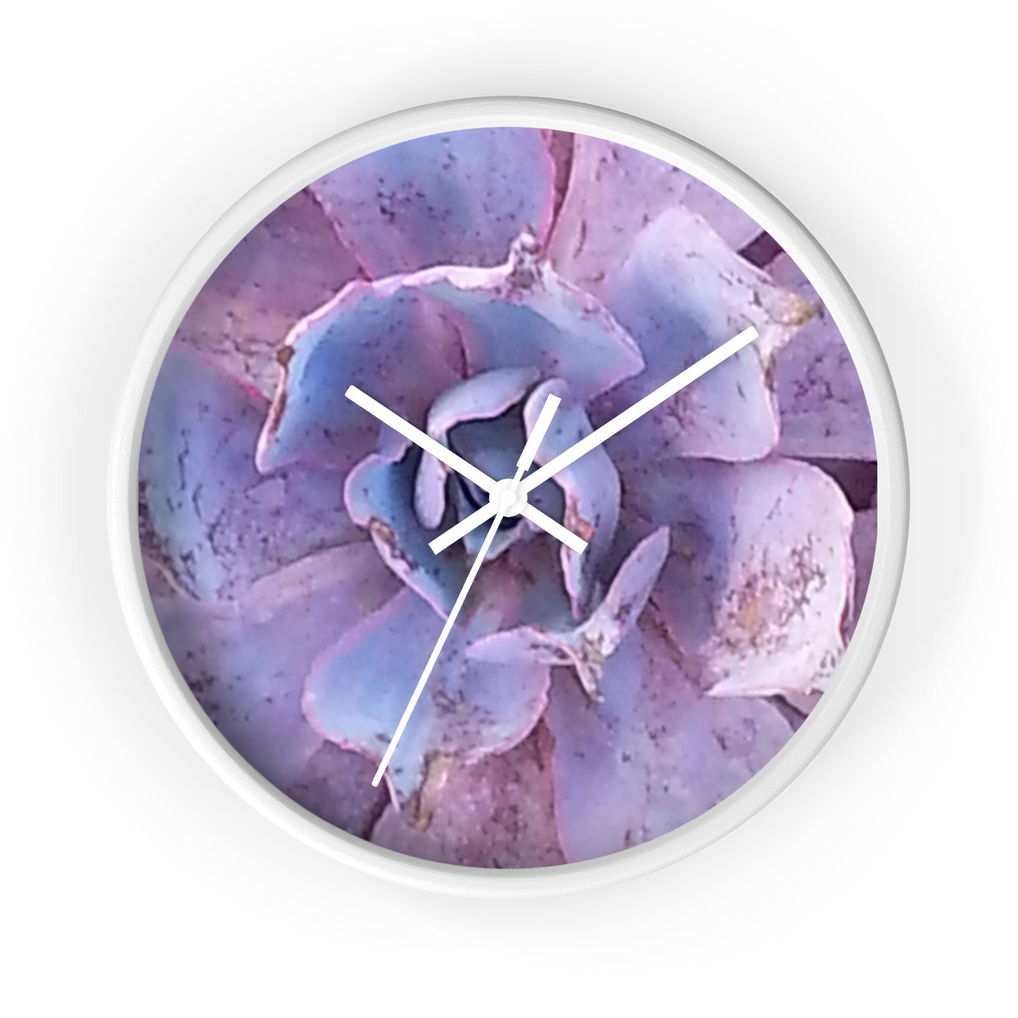 Arid Bloom | Dusty Lilac Growth Silent Glass Clock | The Rooted Collection
