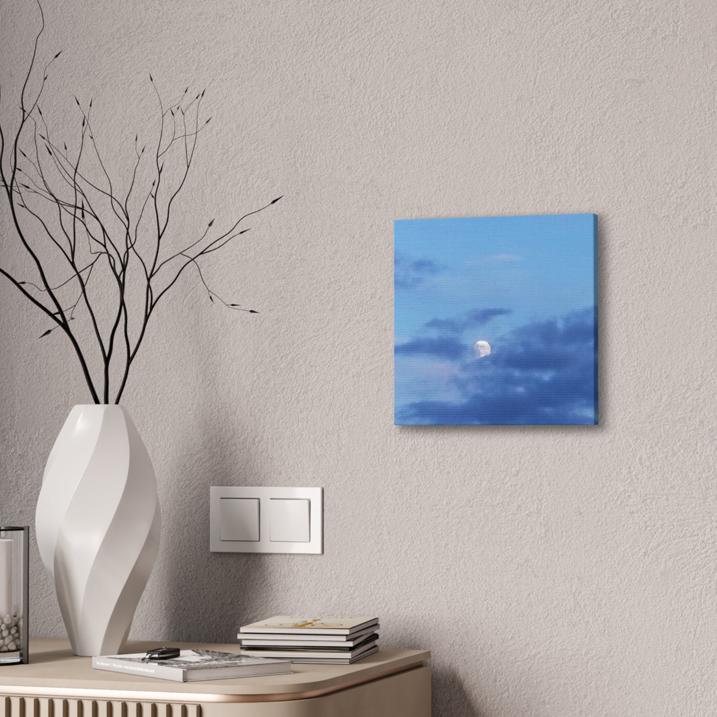 Nature-Inspired Canvases from an #originalphotograph of a Moonlit Sky - 0.75" Stretched Nature Wall Decor