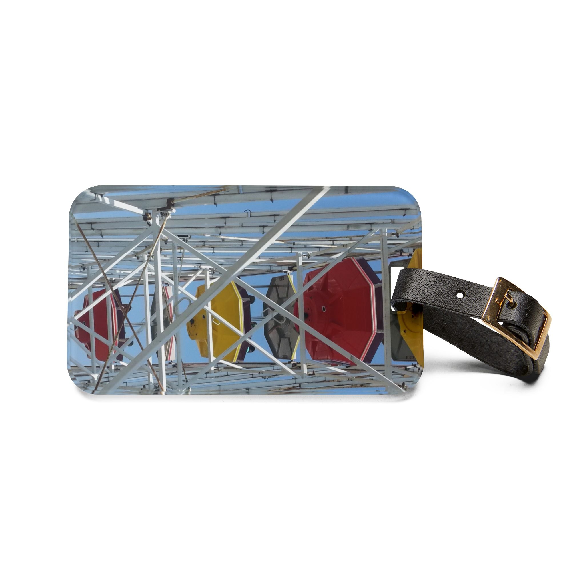 Prismatic Motion | Radiant Fairground Luggage Tag | The Flow Collection