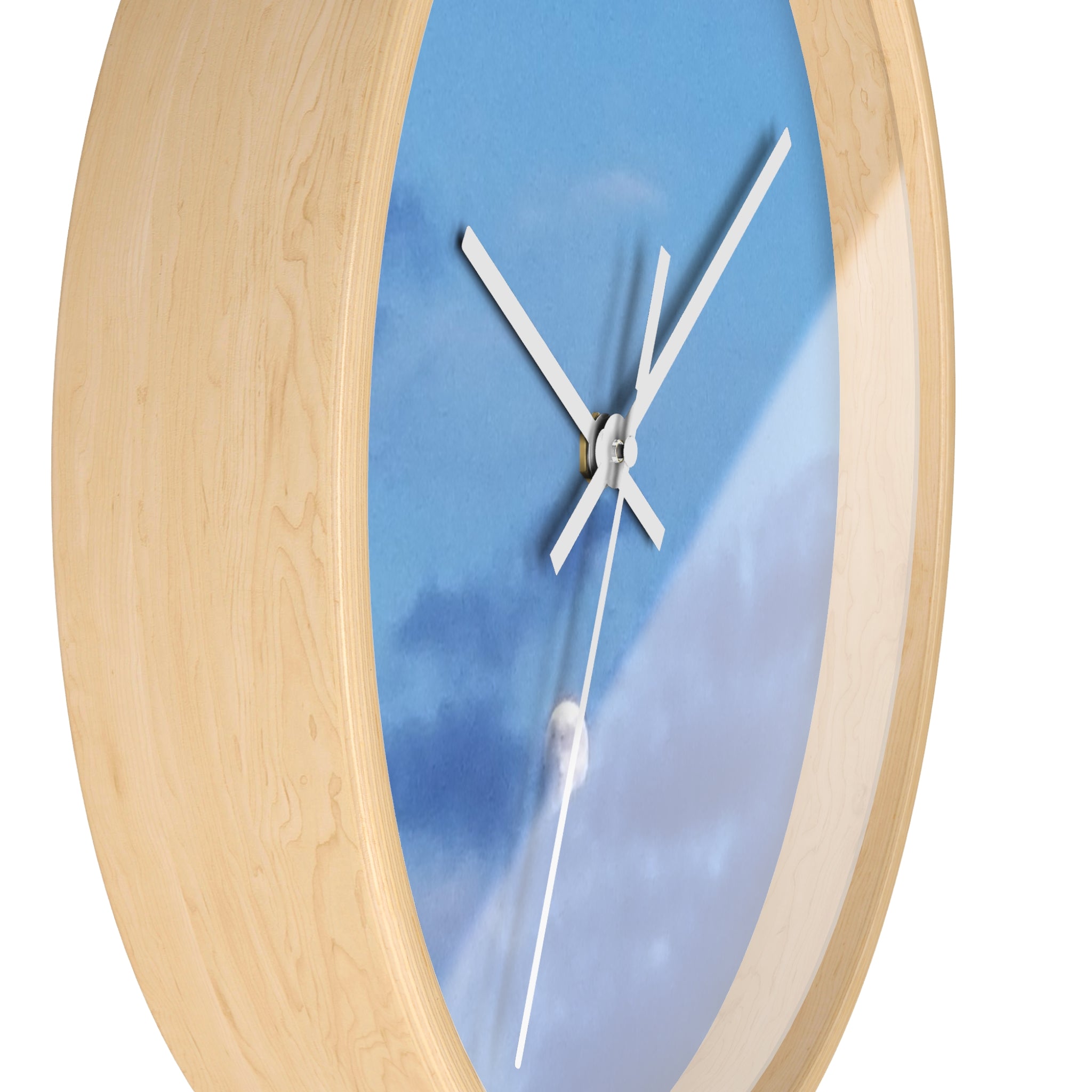 Celestial Gaze | Moonlit Cloudscape Silent Wall Clock | The Inspiration Collection