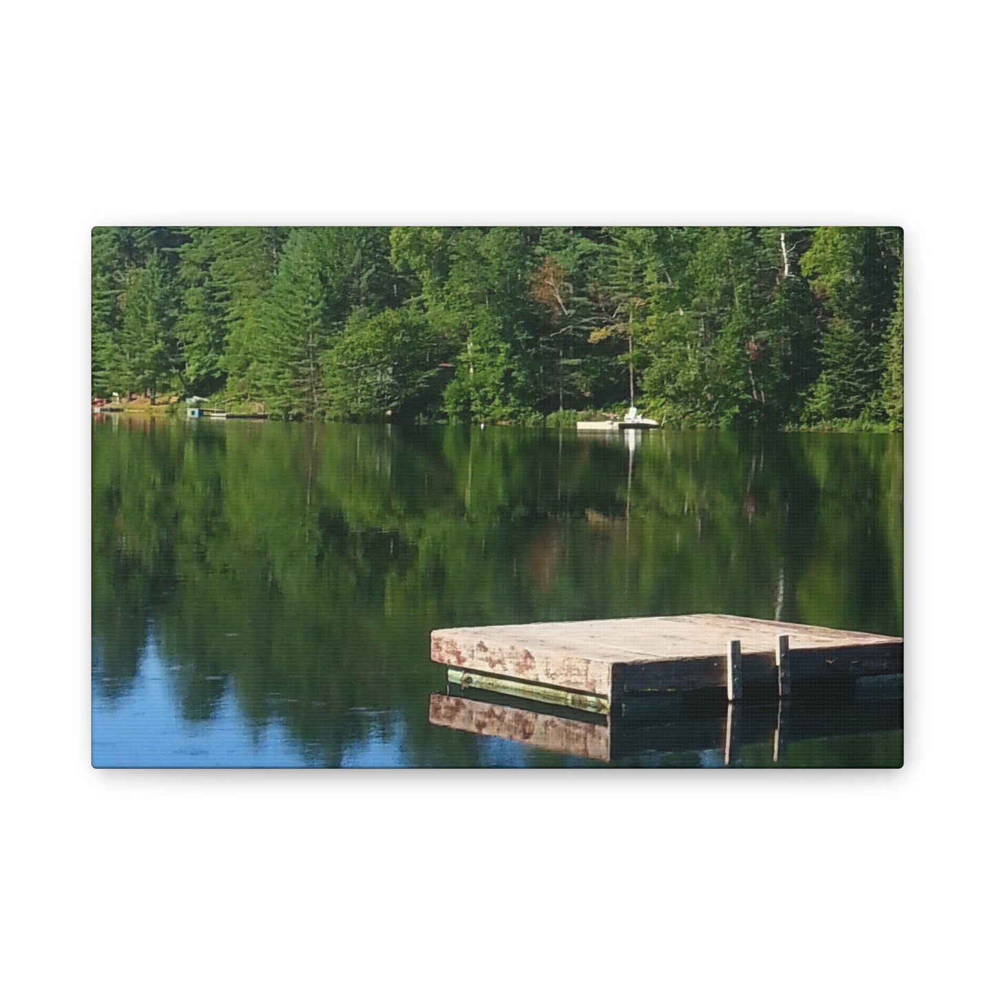 Nature-Inspired Canvases from an #originalphotograph of a Tranquil Lakeside Reflection - 0.75" Stretched Nature Wall Decor