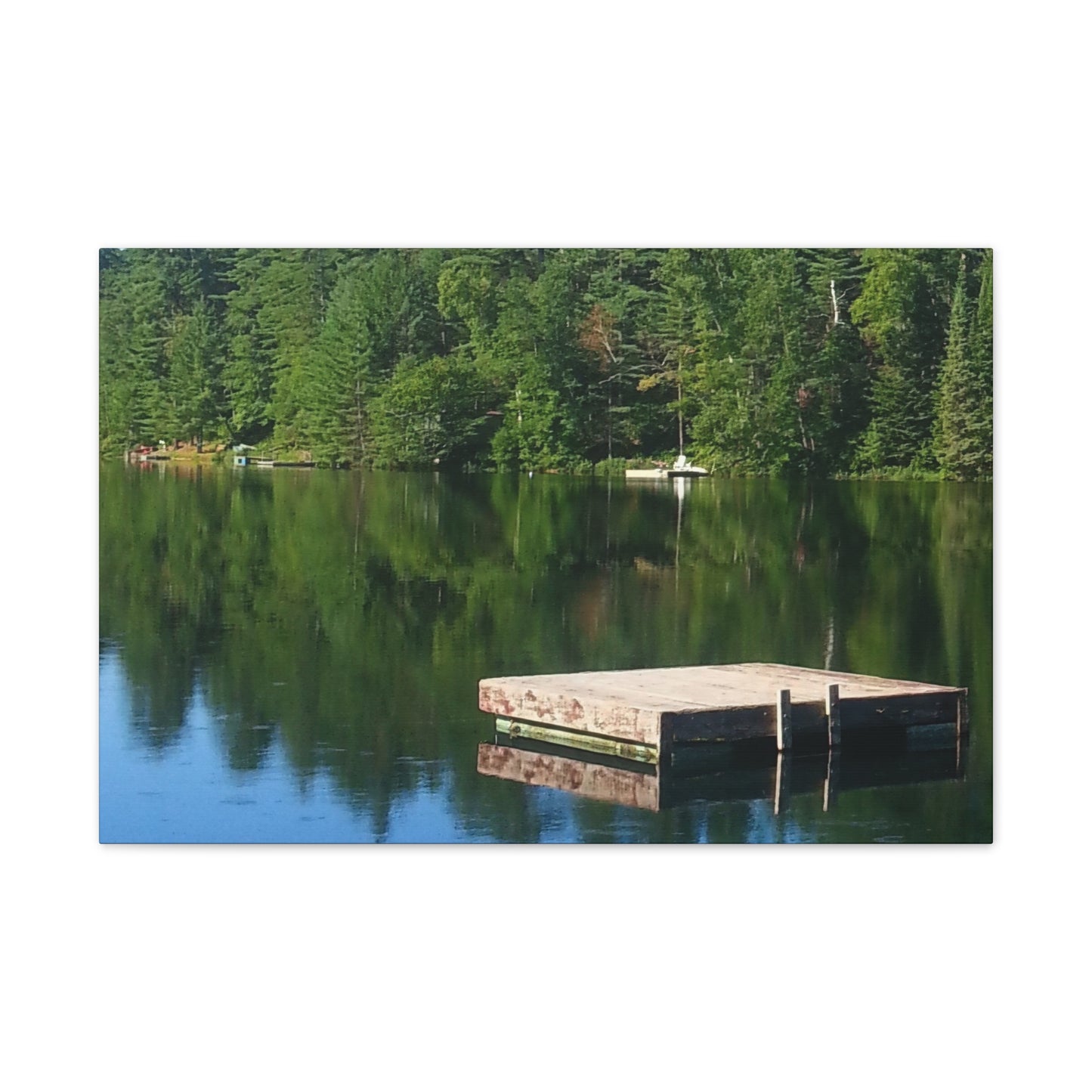 Nature-Inspired Canvases from an #originalphotograph of a Tranquil Lakeside Reflection - 0.75" Stretched Nature Wall Decor