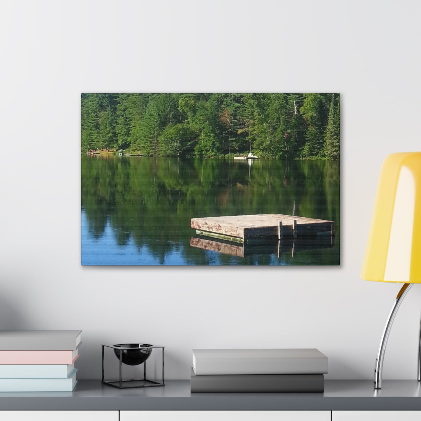 Nature-Inspired Canvases from an #originalphotograph of a Tranquil Lakeside Reflection - 0.75" Stretched Nature Wall Decor