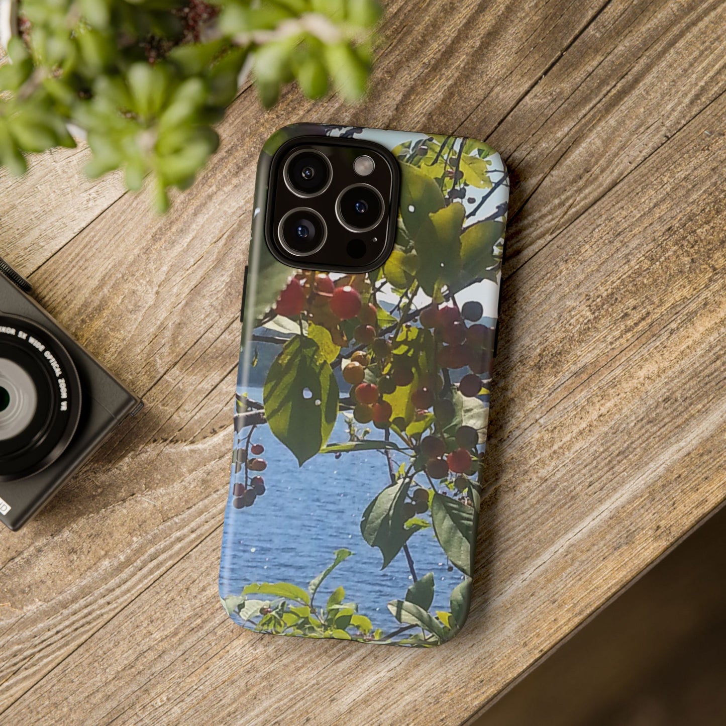 Nature-Inspired Phone Case with an #originalphotograph of Vibrant Berry & Water Design