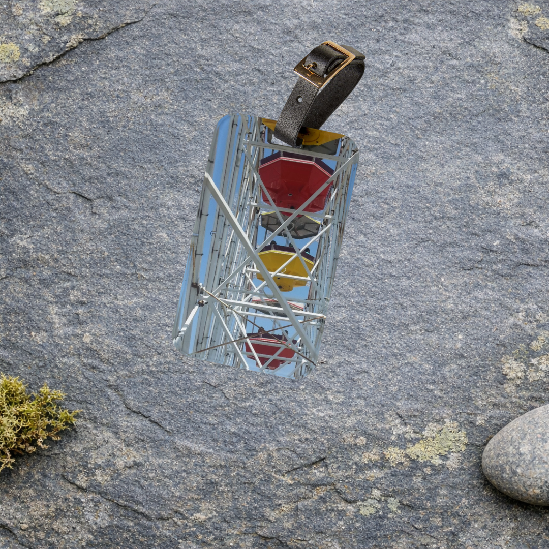 Prismatic Motion | Radiant Fairground Luggage Tag | The Flow Collection