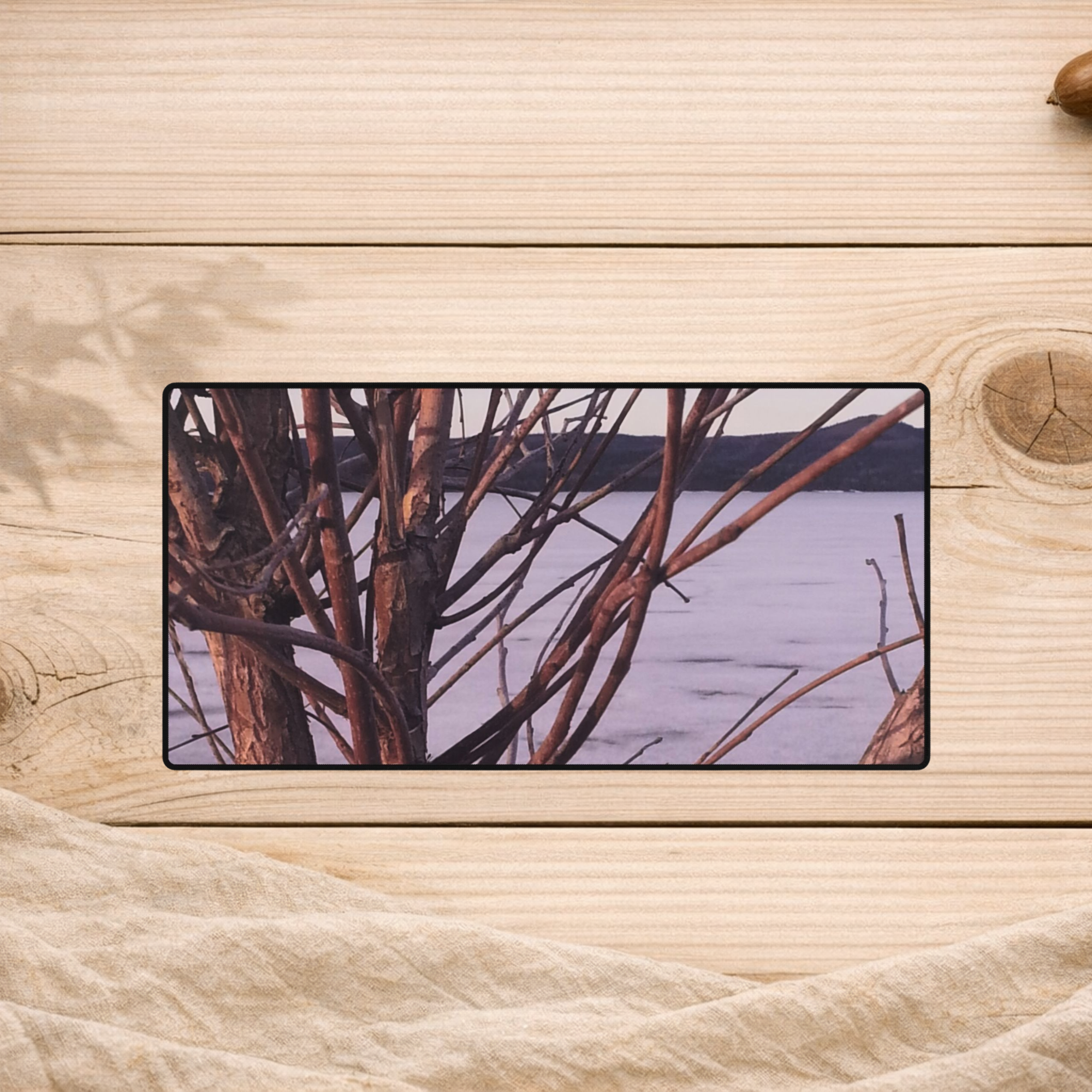 Crisp Perspective | Winter Shoreline Desk Mat | The Flow Collection
