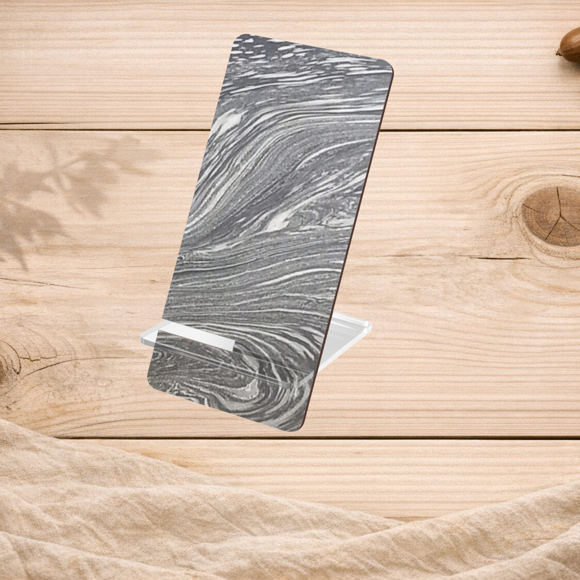 Grounded Texture | Sculpted Mineral Swirl Phone Stand | The Inspiration Collection