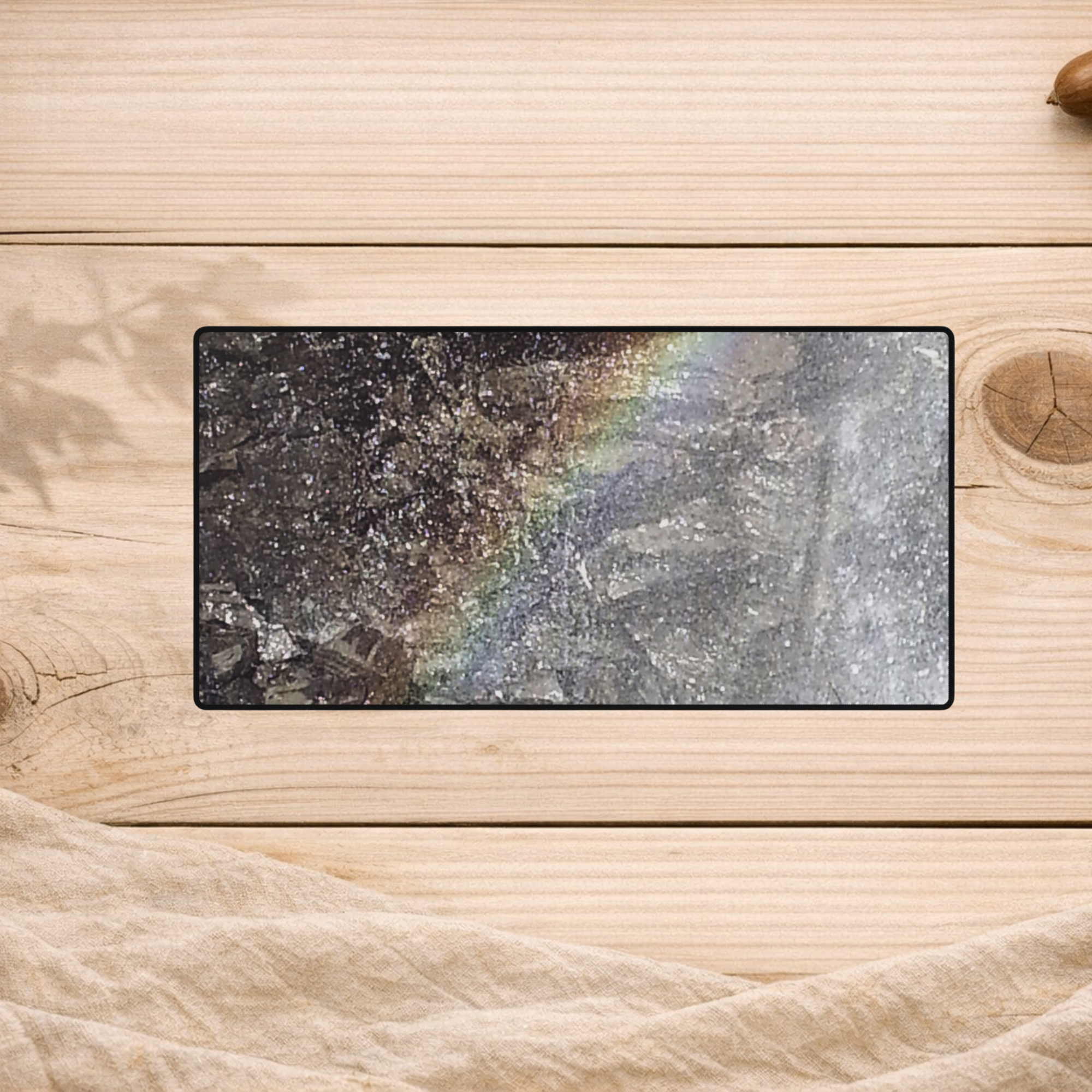 Primordial Floor | Rugged Stone Wall Desk Mat | The Rooted Collection