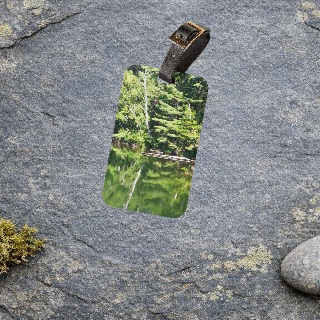 Mirror Symmetry | Tranquil Forest Reflection Luggage Tag | The Nurture Collection