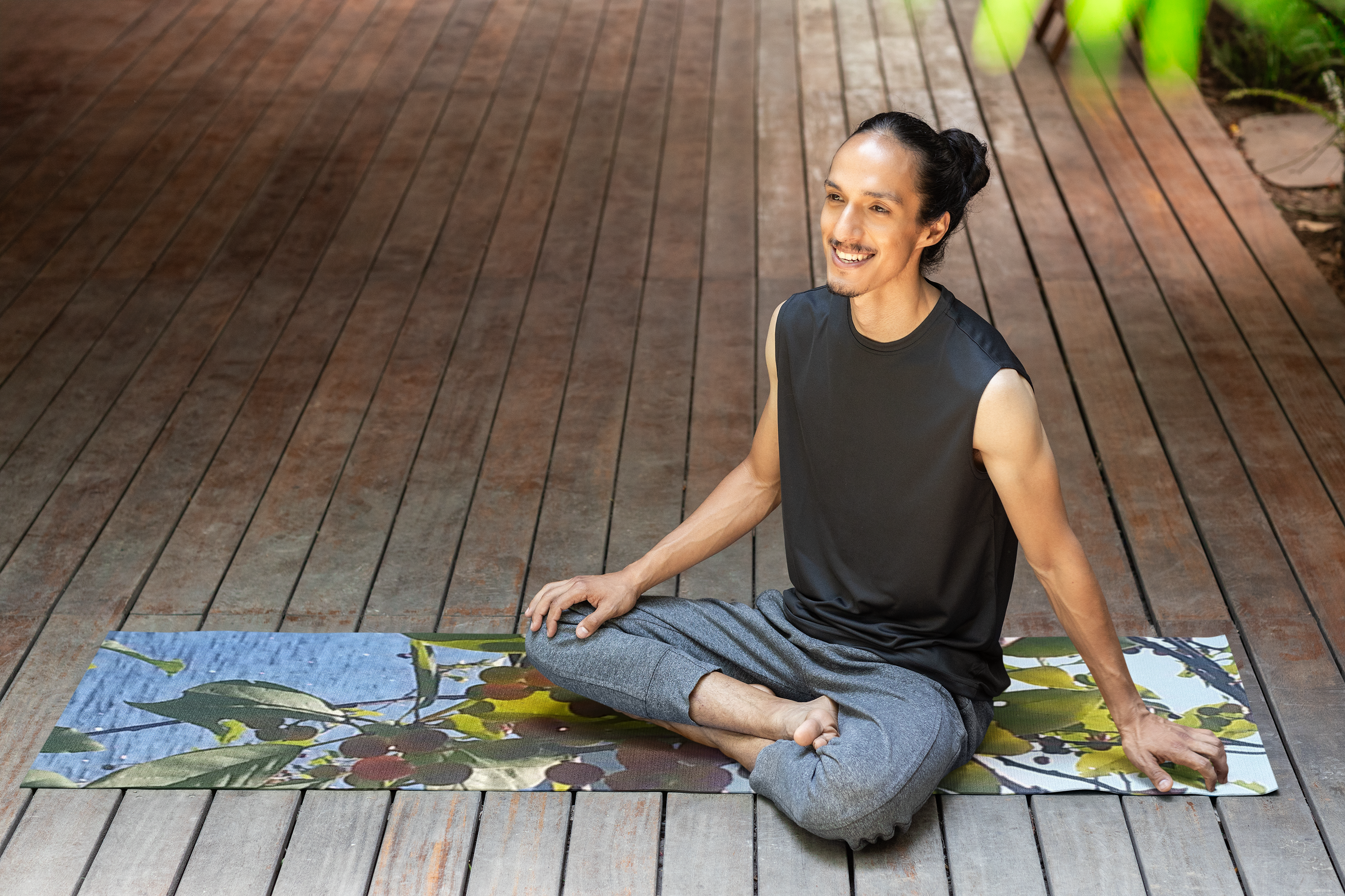 Vital Movement | Radiant Scarlet Bloom Yoga Mat | The Flow Collection