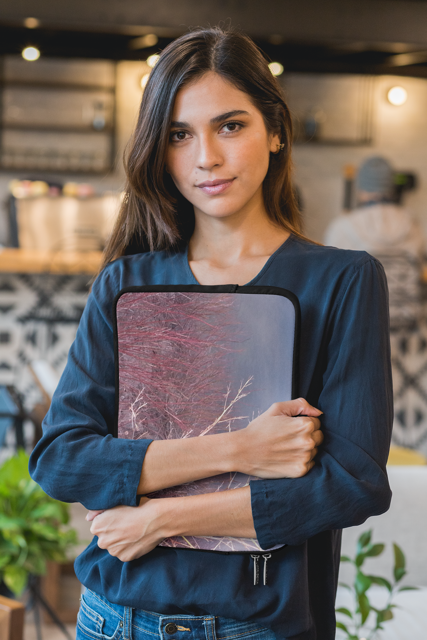 Geometric Botanical | Russet Shrubbery Maze Laptop Sleeve | The Inspiration Collection