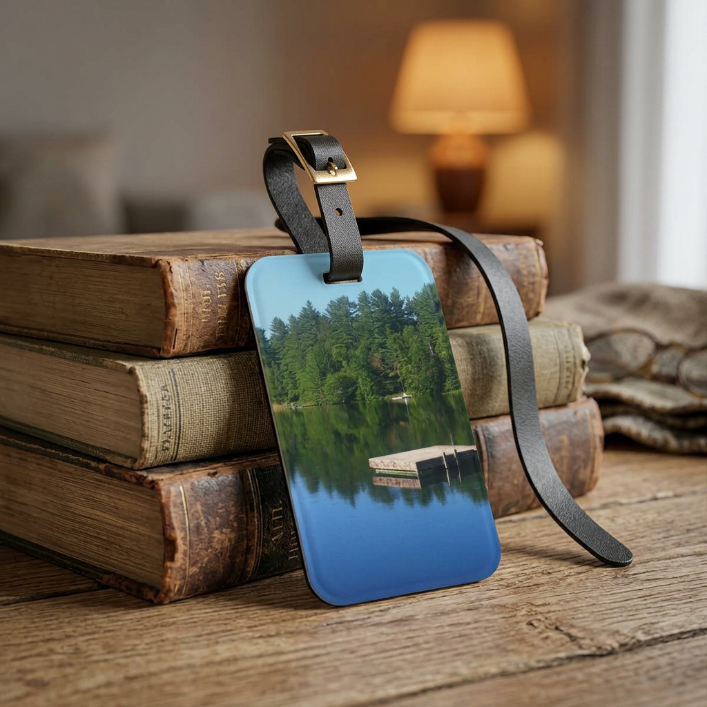 Lakeside Respite | Soft Mist Reflection Luggage Tag | The Nurture Collection