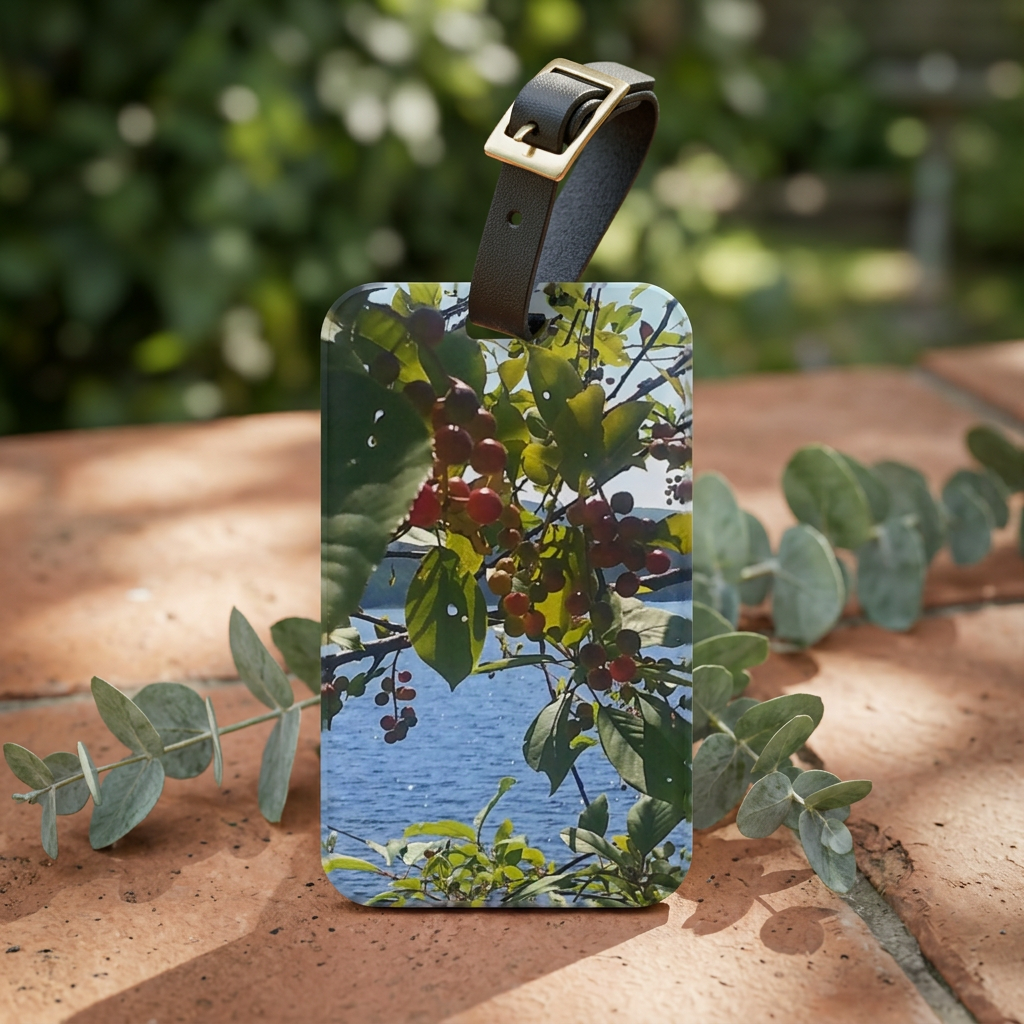 Flagrant Red Tones | Deep Ruby Thicket Luggage Tag | The Flow Collection