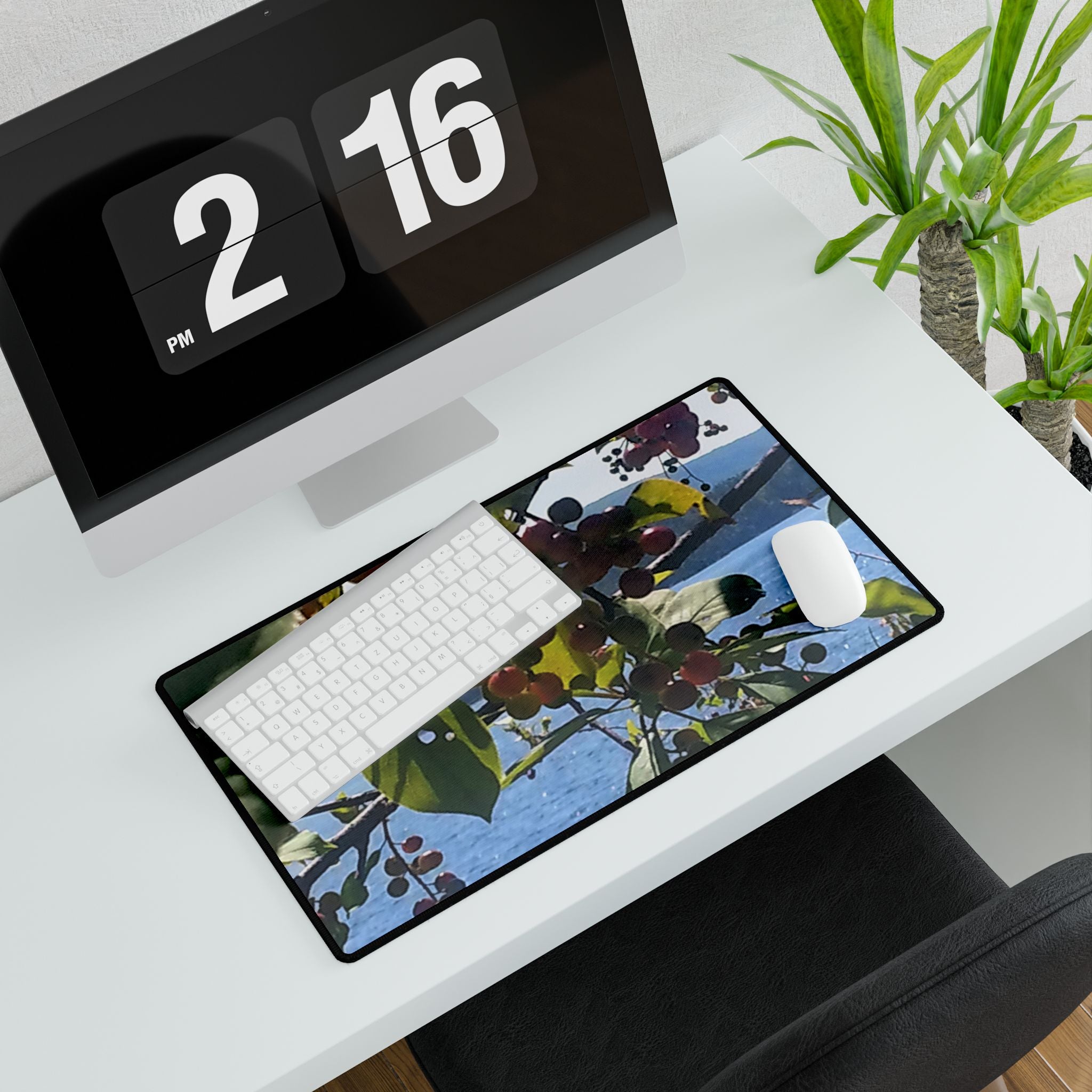 Sunlit Berry | Shoreline Desk Mat | The Flow Collection