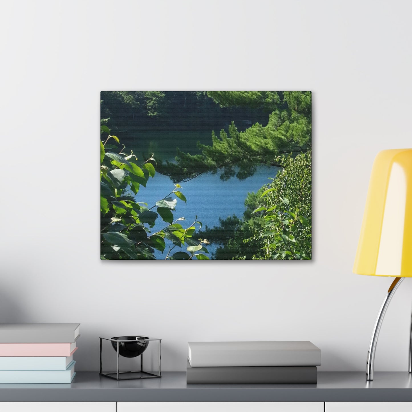 Nature-Inspired Canvases from an #originalphotograph of #PinkLake in Ontario - 0.75" Stretched Nature Wall Decor