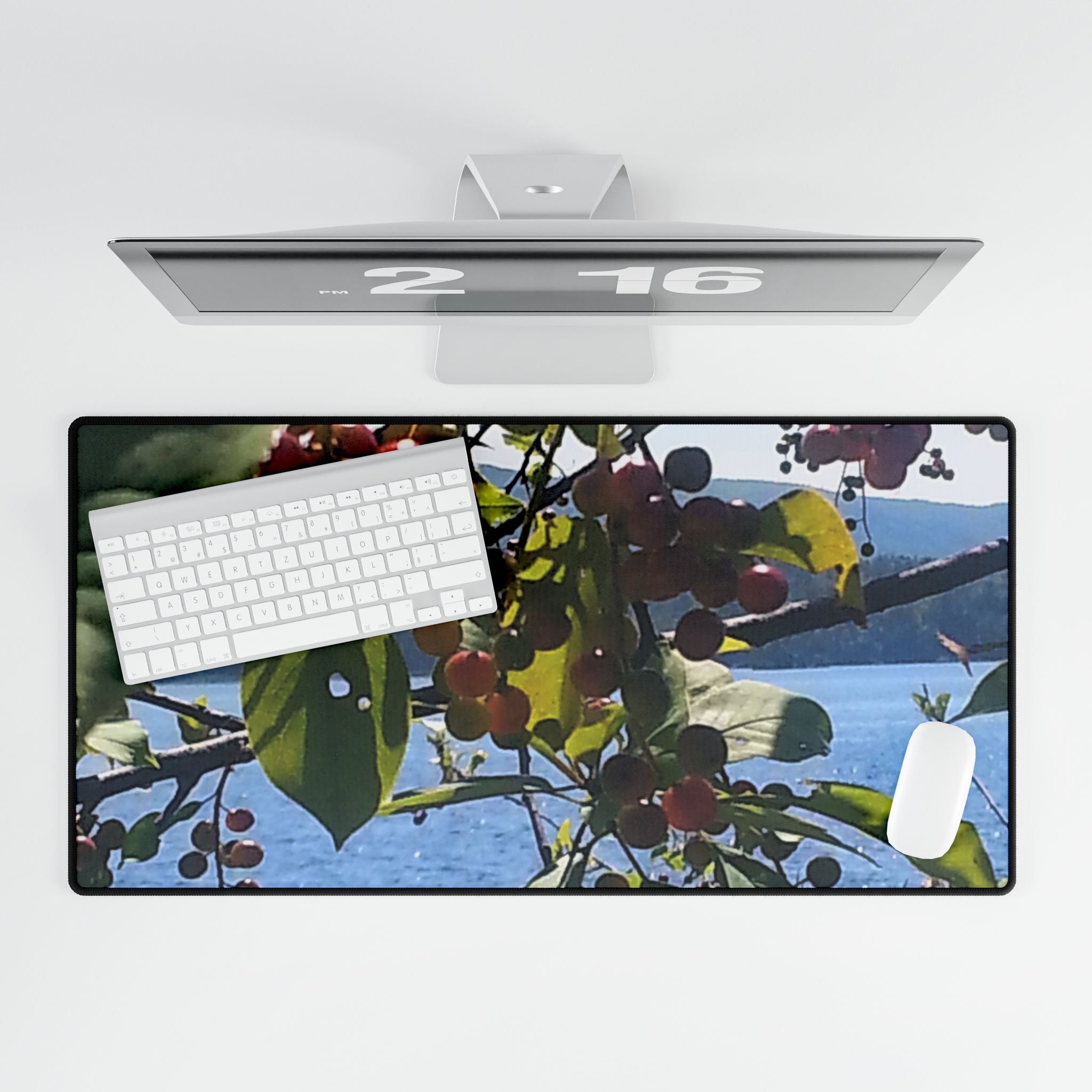 Sunlit Berry | Shoreline Desk Mat | The Flow Collection