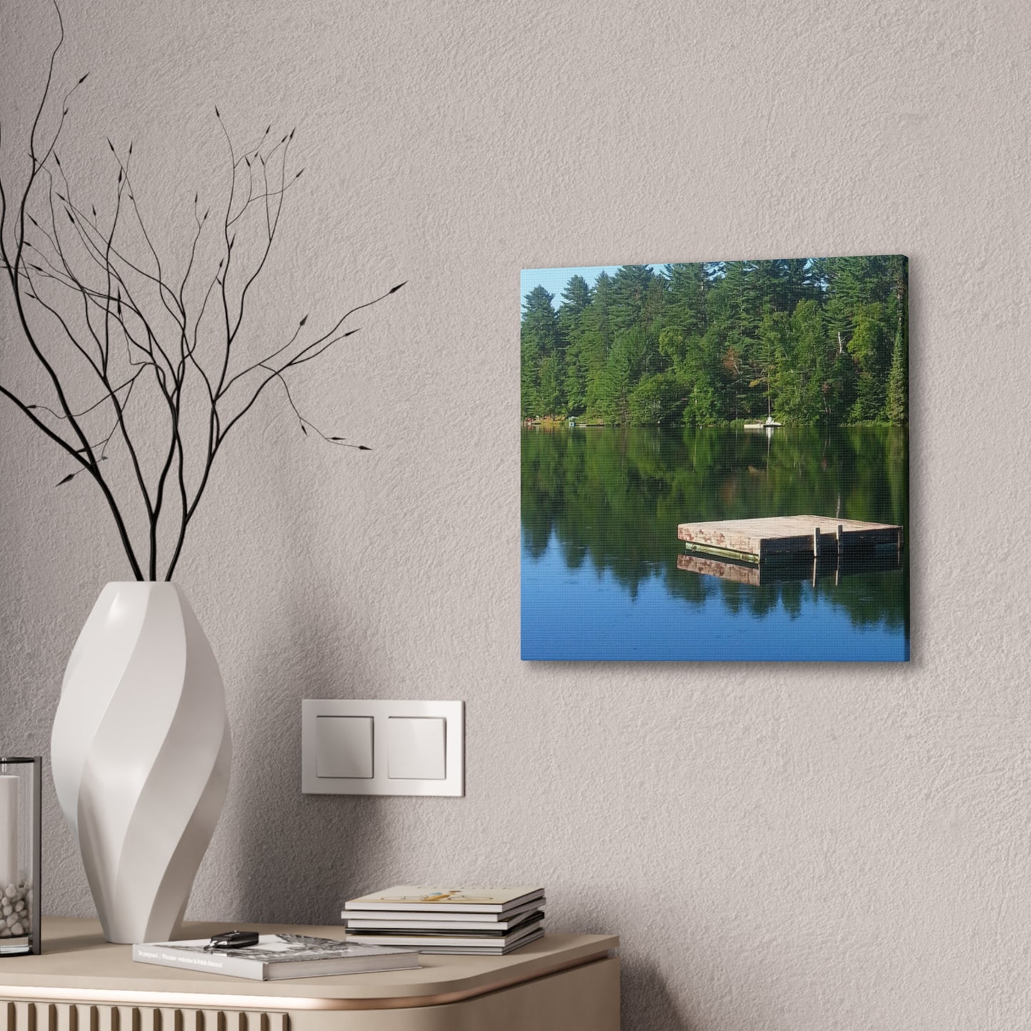 Nature-Inspired Canvases from an #originalphotograph of a Tranquil Lakeside Reflection - 0.75" Stretched Nature Wall Decor