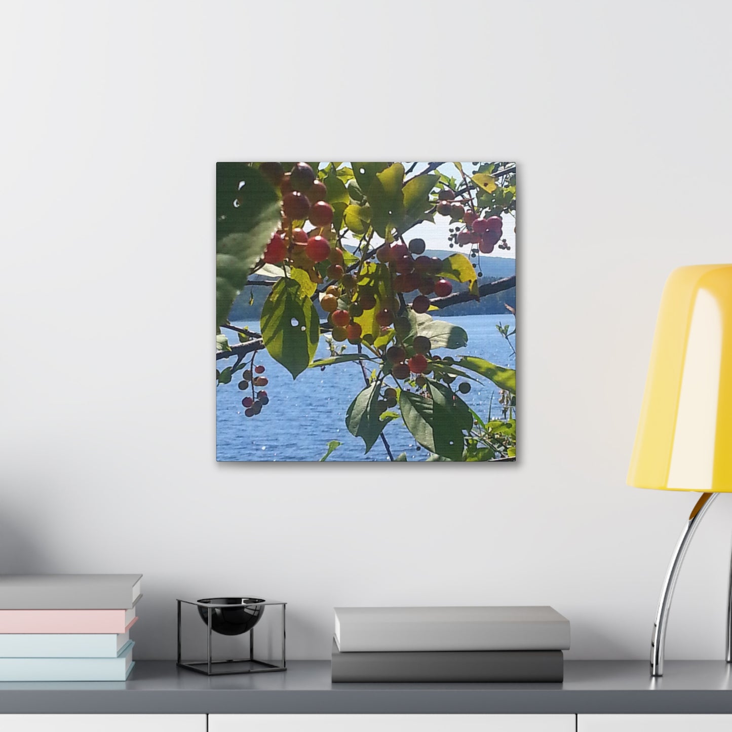 Nature-Inspired Canvases from an #originalphotograph of a Scenic Berry Branch - 0.75" Stretched Nature Wall Decor