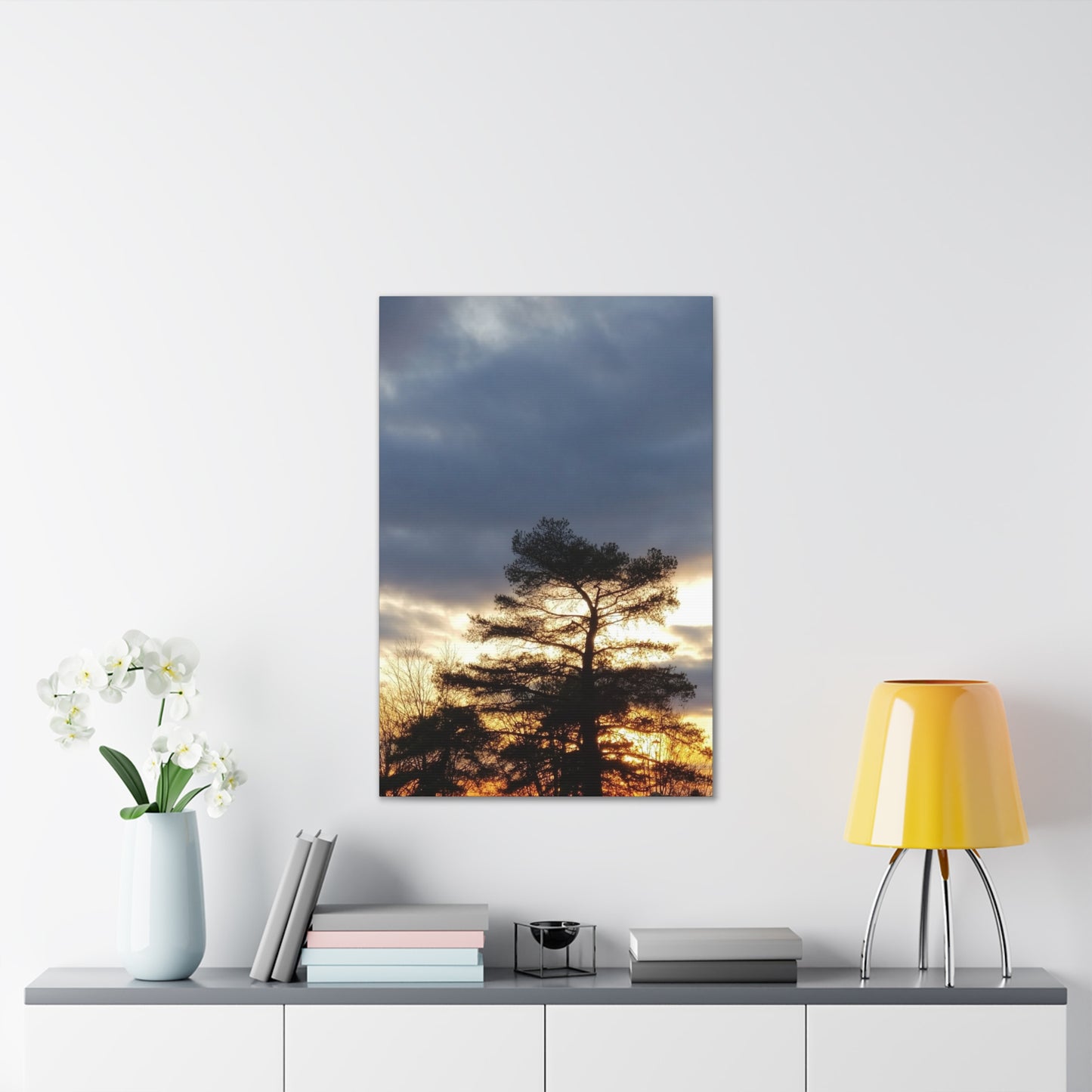 Nature-Inspired Canvases from an #originalphotograph of a Sunset Tree - 0.75" Stretched Nature Wall Decor