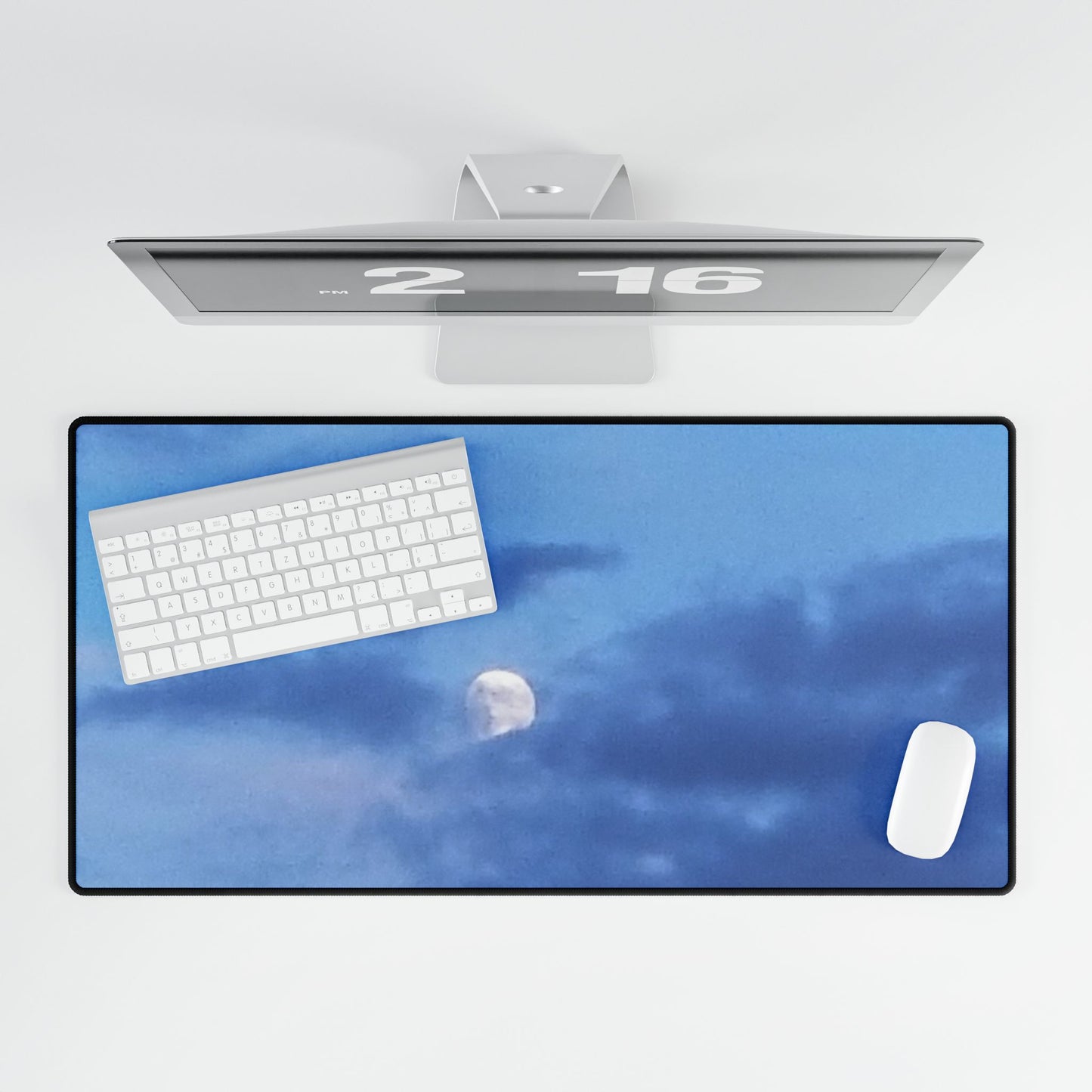 Nature-Inspired Desk Mat/Mouse Pad - #originalphotography of Serene Moonlit Sky