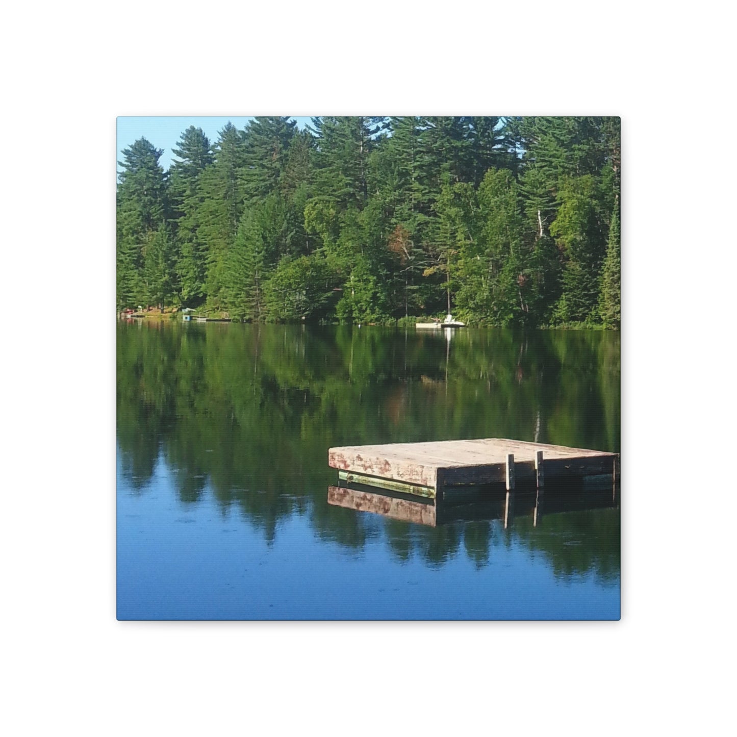Nature-Inspired Canvases from an #originalphotograph of a Tranquil Lakeside Reflection - 0.75" Stretched Nature Wall Decor