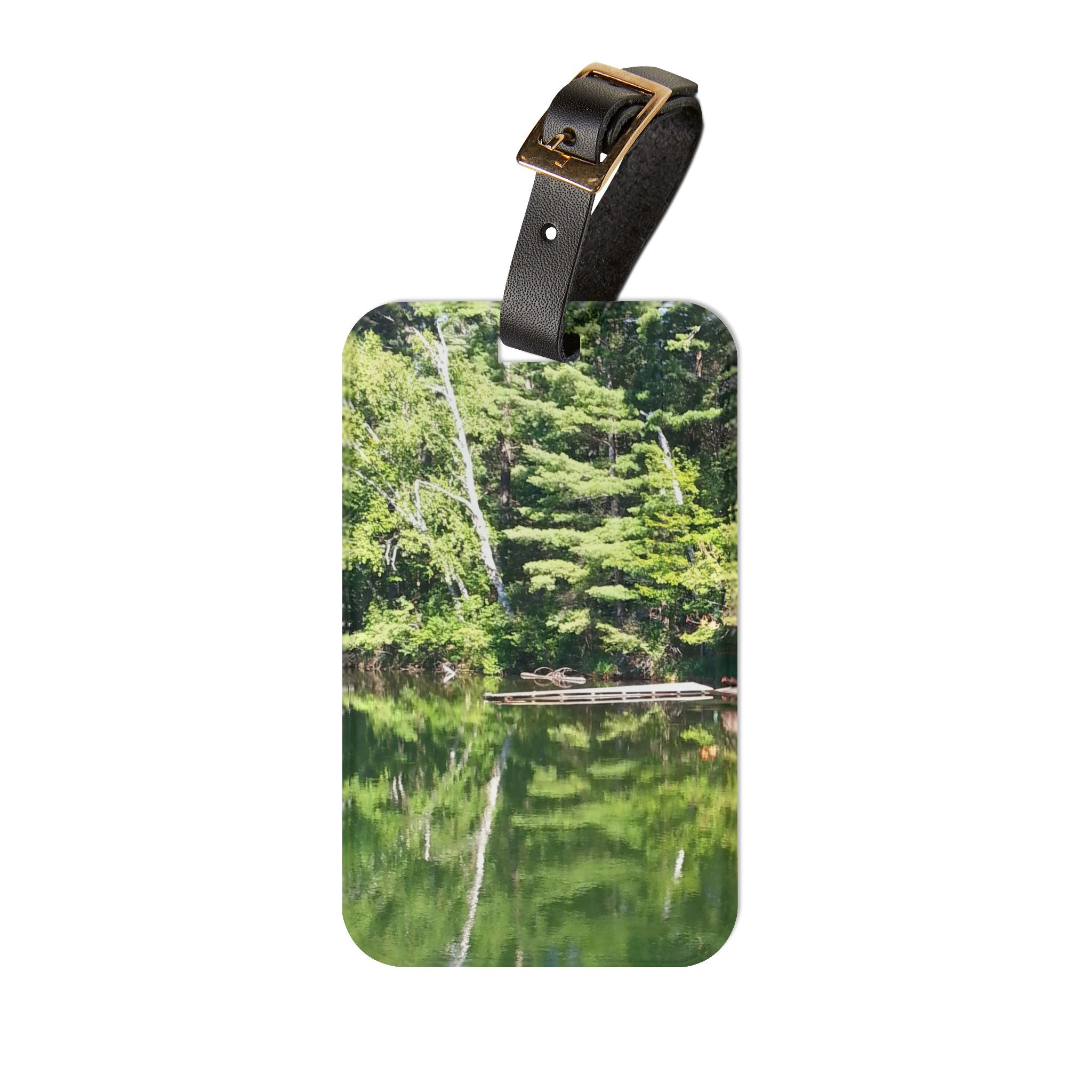 Mirror Symmetry | Tranquil Forest Reflection Luggage Tag | The Nurture Collection