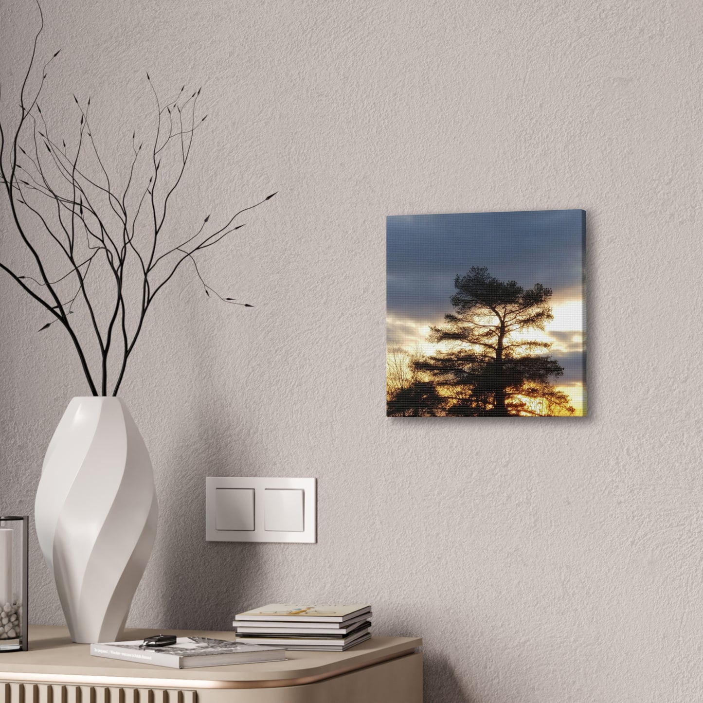 Nature-Inspired Canvases from an #originalphotograph of a Sunset Tree - 0.75" Stretched Nature Wall Decor