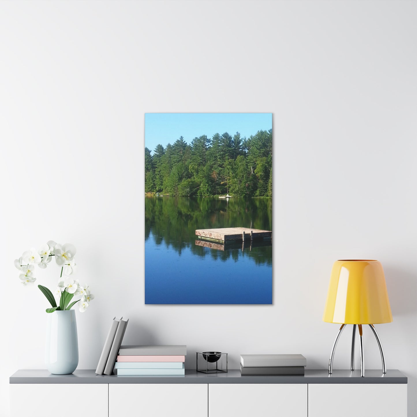Nature-Inspired Canvases from an #originalphotograph of a Tranquil Lakeside Reflection - 0.75" Stretched Nature Wall Decor