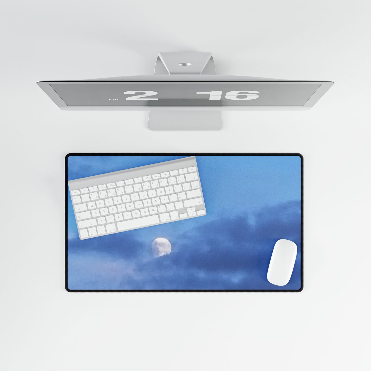 Nature-Inspired Desk Mat/Mouse Pad - #originalphotography of Serene Moonlit Sky