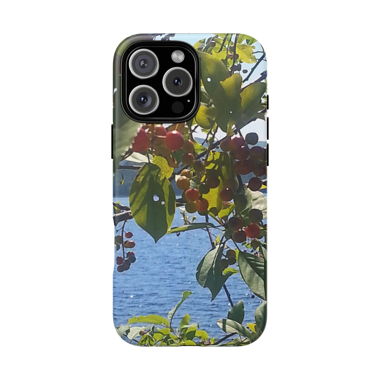 Nature-Inspired Phone Case with an #originalphotograph of Vibrant Berry & Water Design