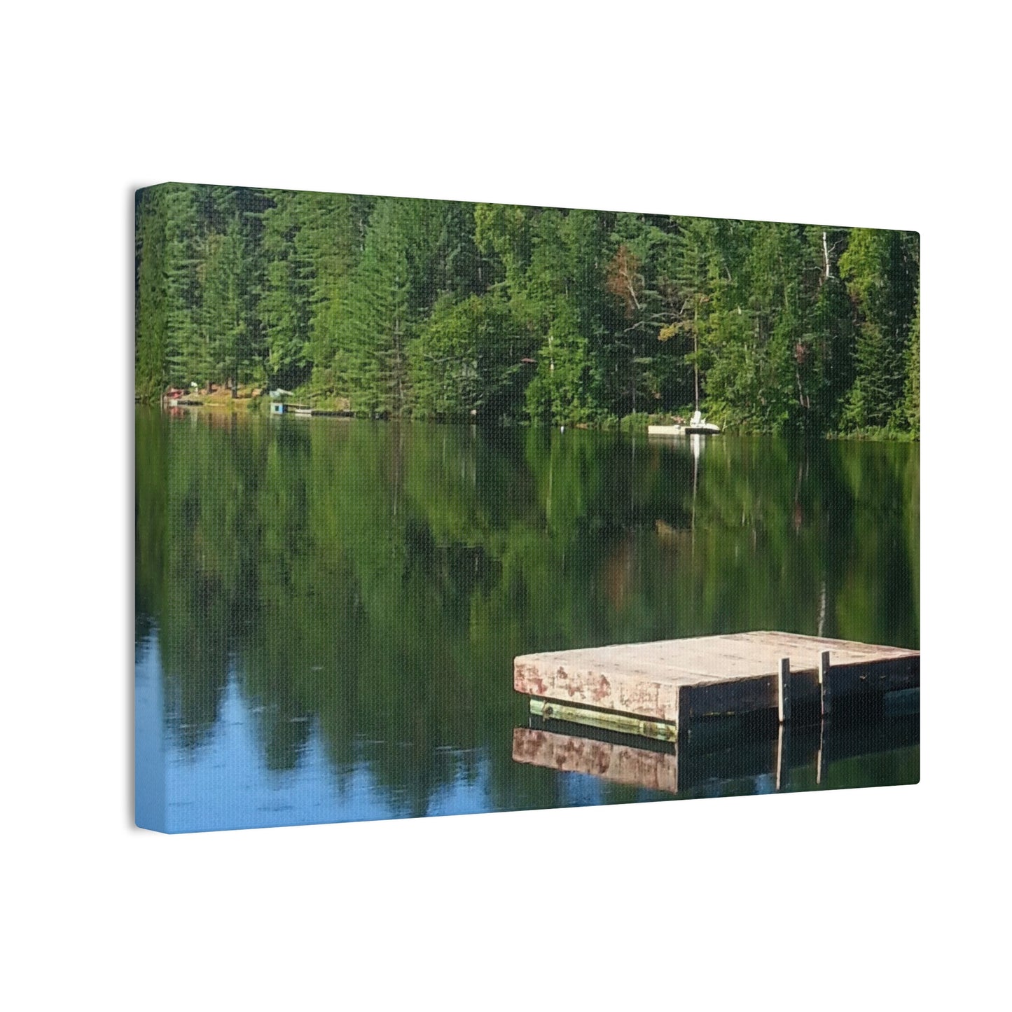 Nature-Inspired Canvases from an #originalphotograph of a Tranquil Lakeside Reflection - 0.75" Stretched Nature Wall Decor