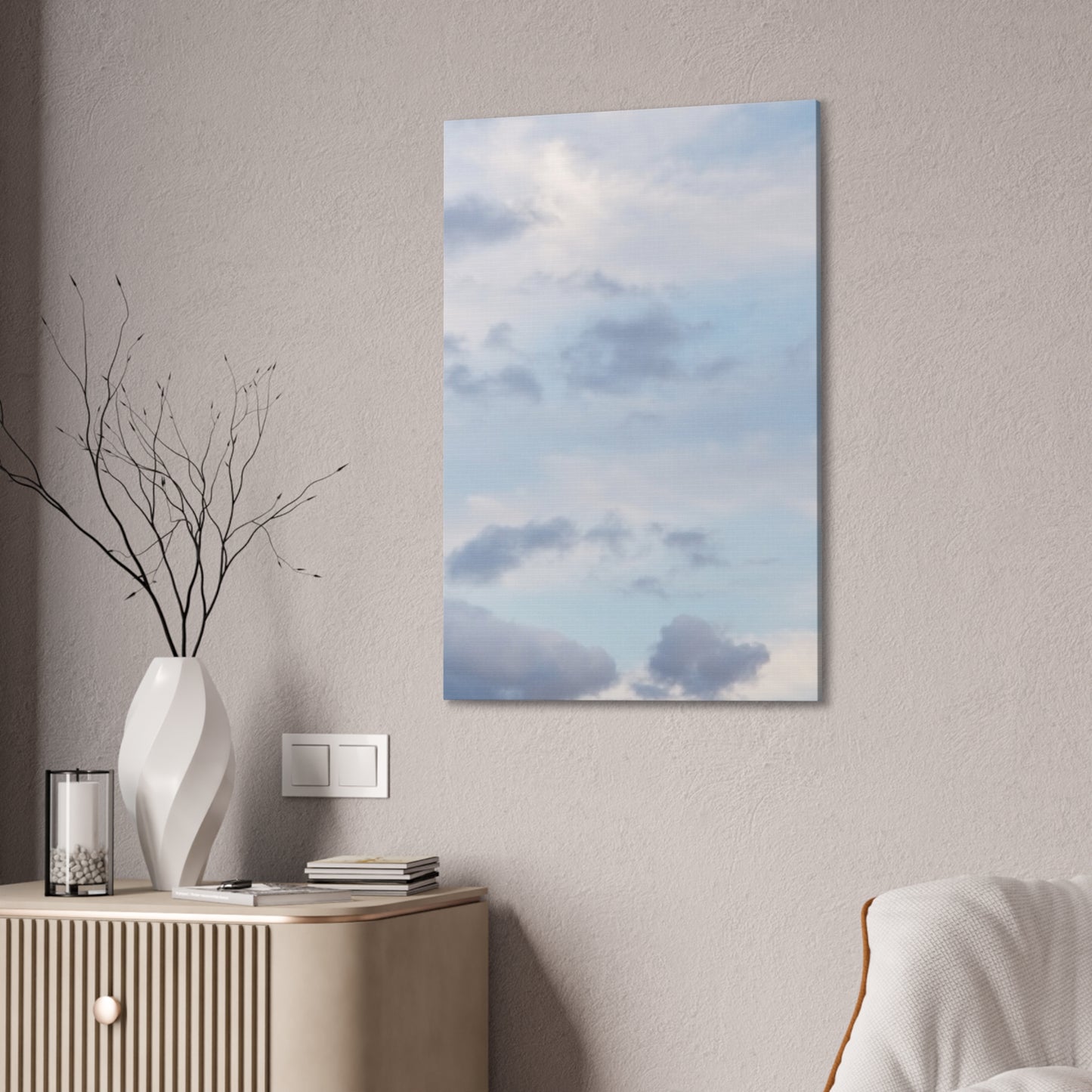 Nature-Inspired Canvases from an #originalphotograph of a Serene Lakeview Sky - 0.75" Stretched Nature Wall Decor