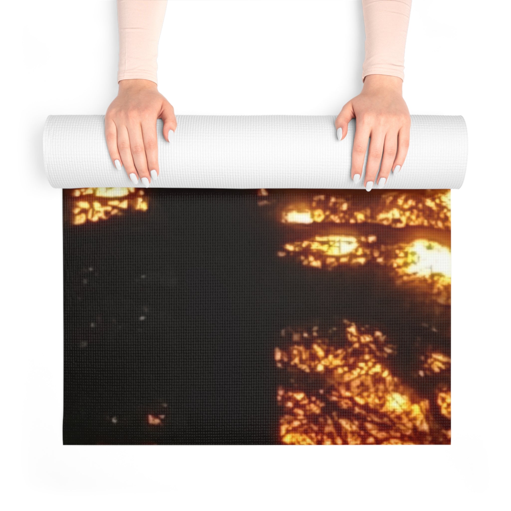 Shadowed Peace | Sunset Forest Silhouette Yoga Mat | The Flow Collection