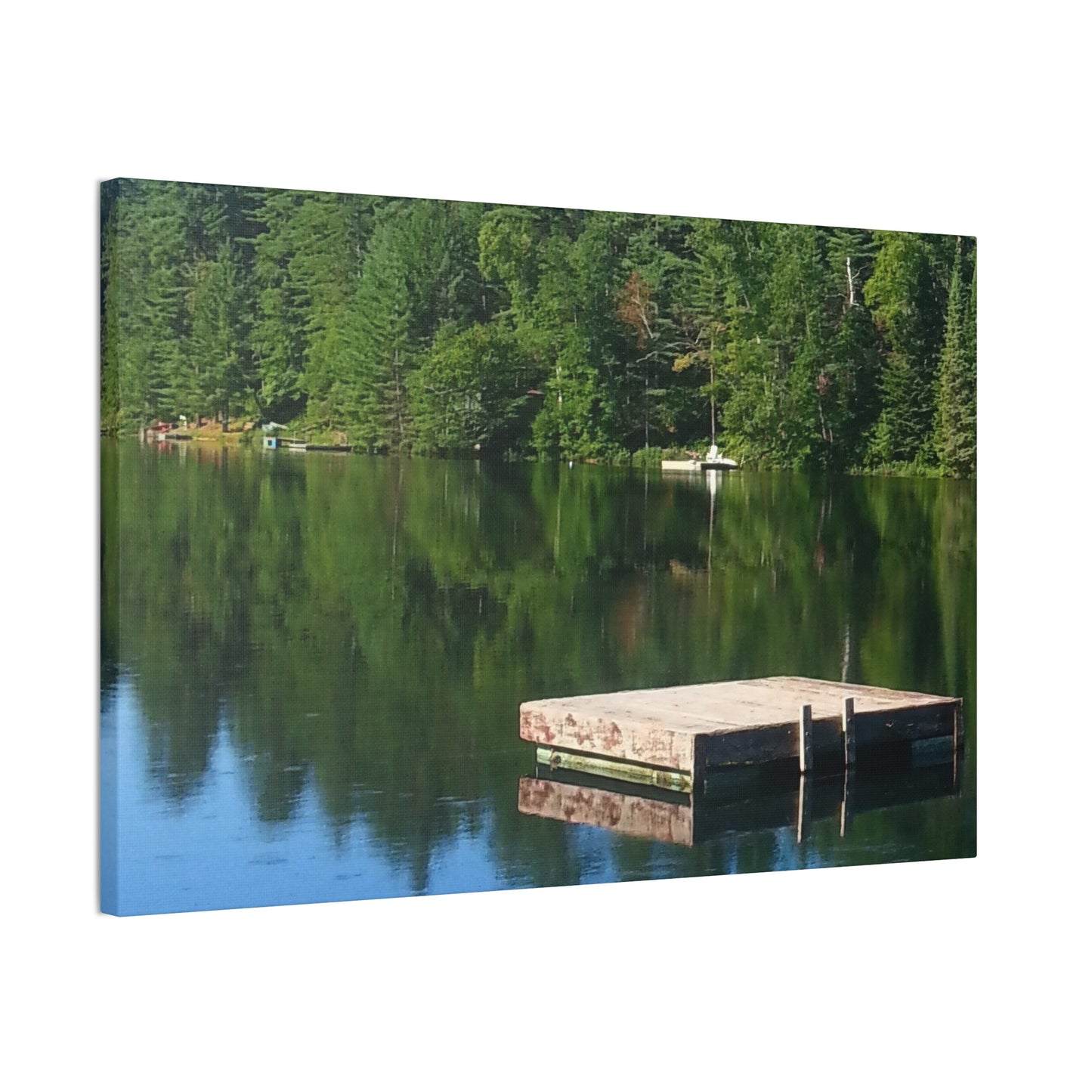 Nature-Inspired Canvases from an #originalphotograph of a Tranquil Lakeside Reflection - 0.75" Stretched Nature Wall Decor