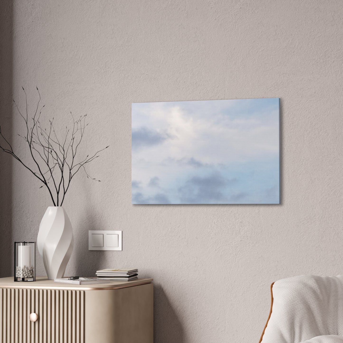 Nature-Inspired Canvases from an #originalphotograph of a Serene Lakeview Sky - 0.75" Stretched Nature Wall Decor