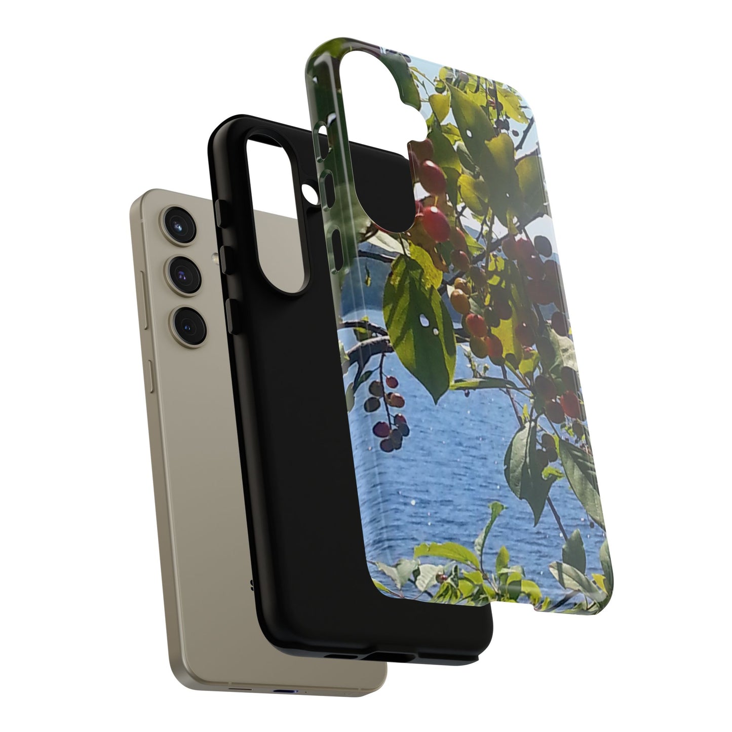 Nature-Inspired Phone Case with an #originalphotograph of Vibrant Berry & Water Design