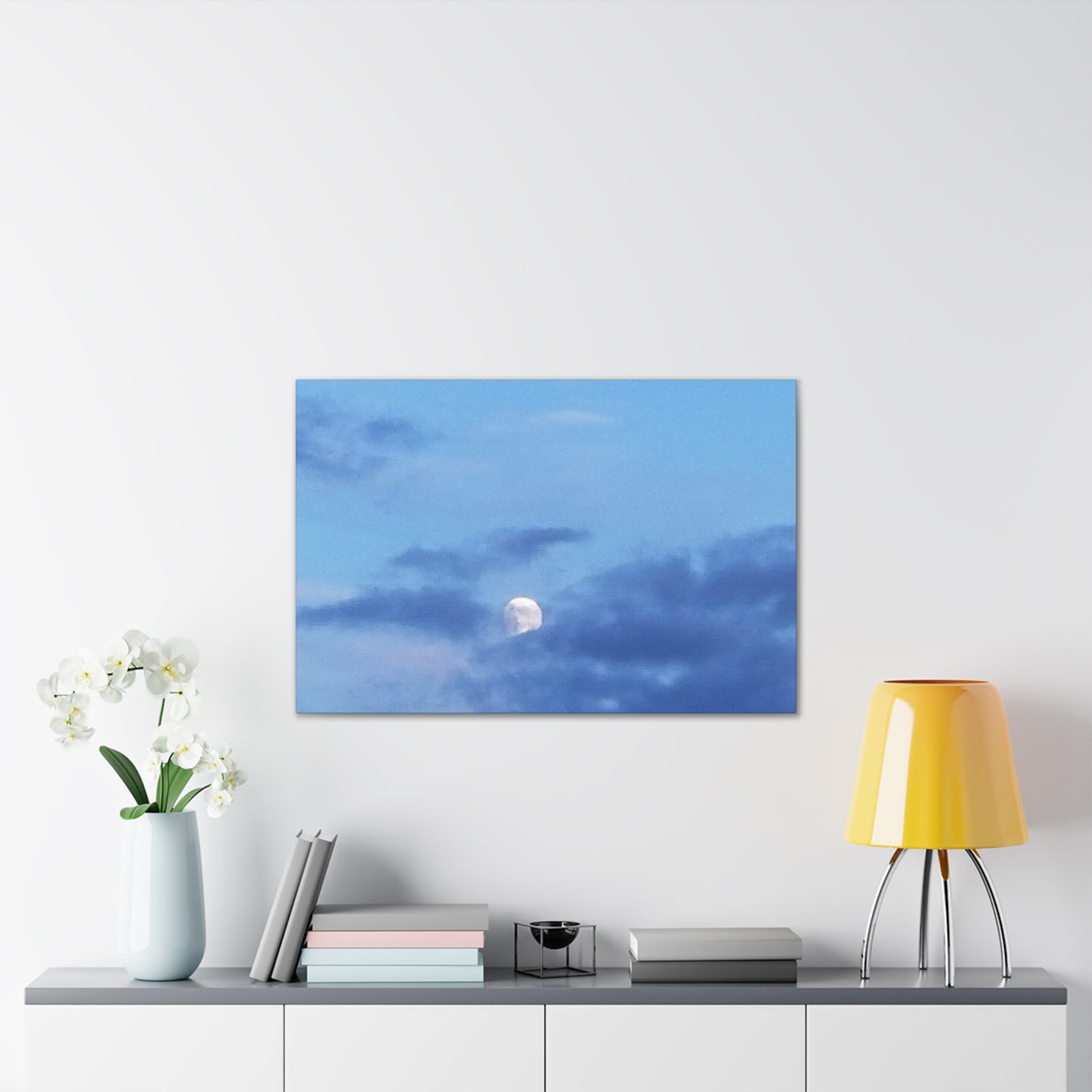 Nature-Inspired Canvases from an #originalphotograph of a Moonlit Sky - 0.75" Stretched Nature Wall Decor