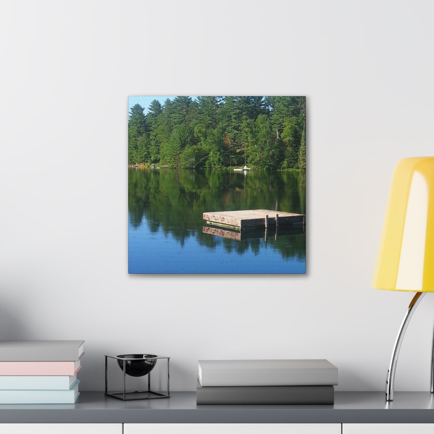 Nature-Inspired Canvases from an #originalphotograph of a Tranquil Lakeside Reflection - 0.75" Stretched Nature Wall Decor