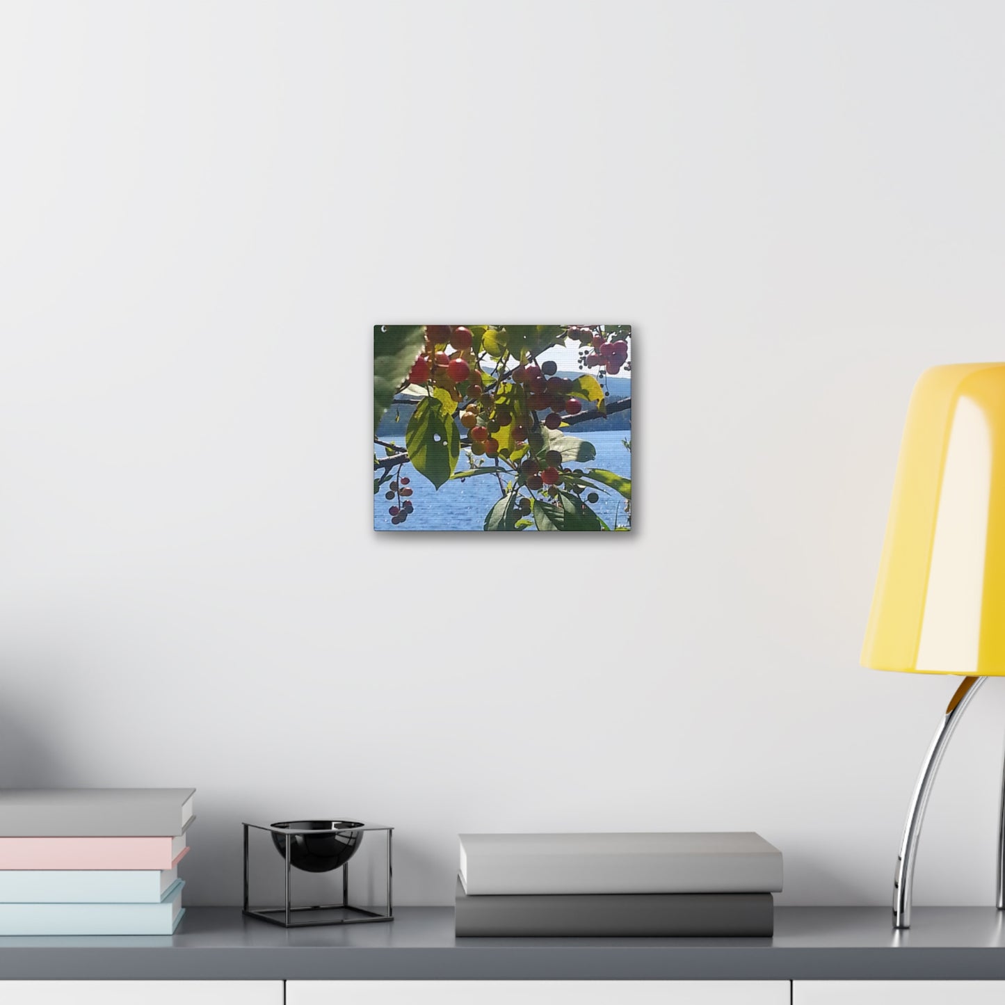 Nature-Inspired Canvases from an #originalphotograph of a Scenic Berry Branch - 0.75" Stretched Nature Wall Decor