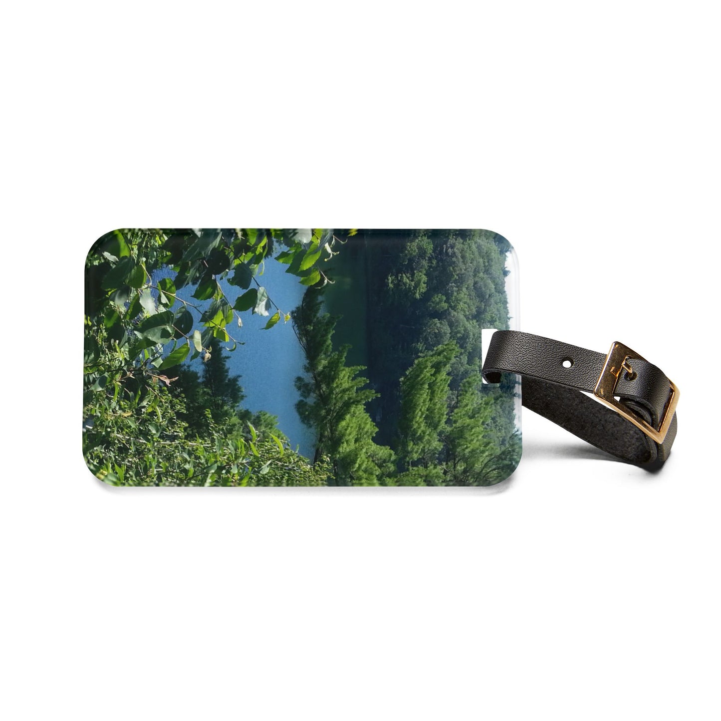 Nature-Inspired Luggage Tag with #originalphotograph of Scenic River