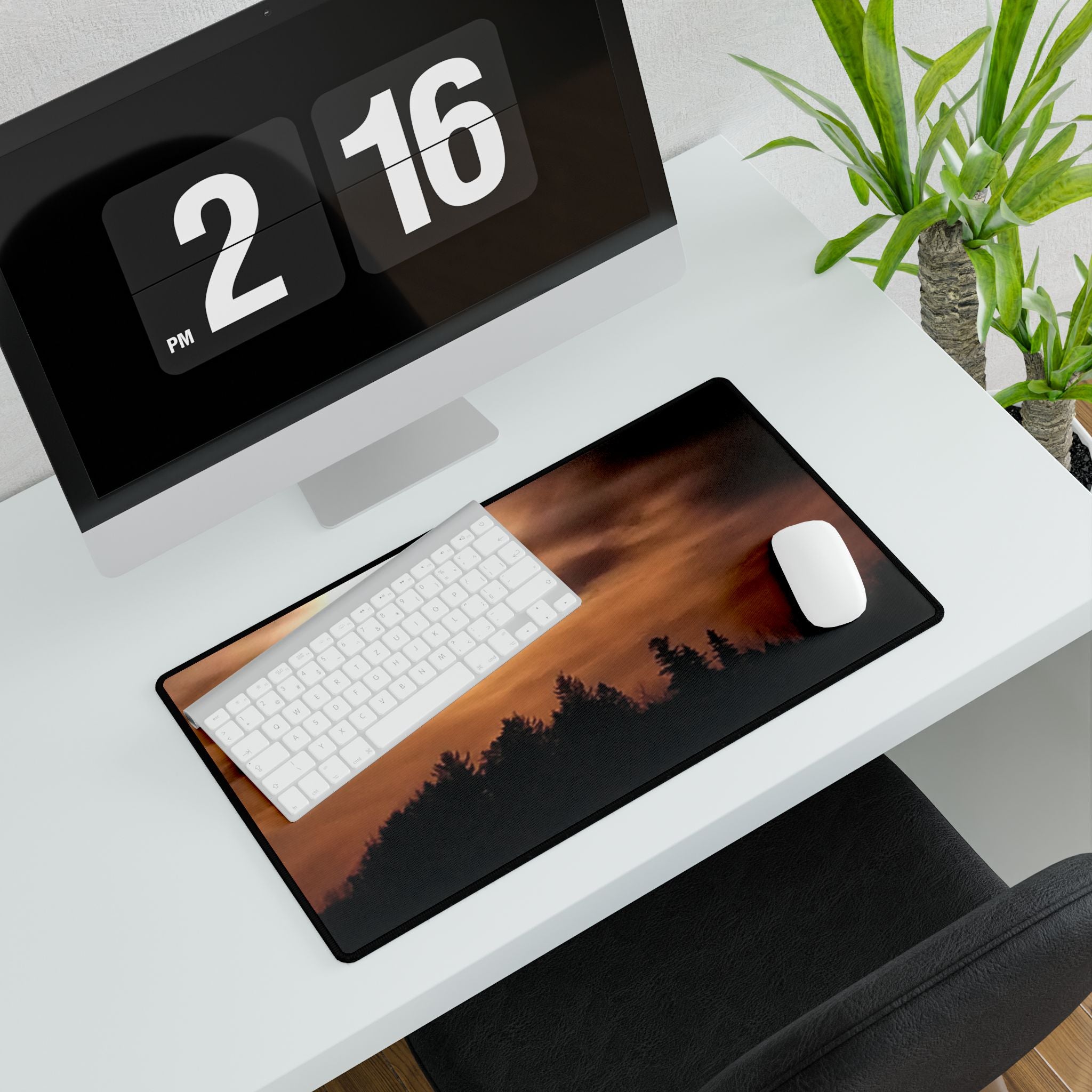 Amber Sanctuary | Sunset Forest Desk Mat | The Nurture Collection