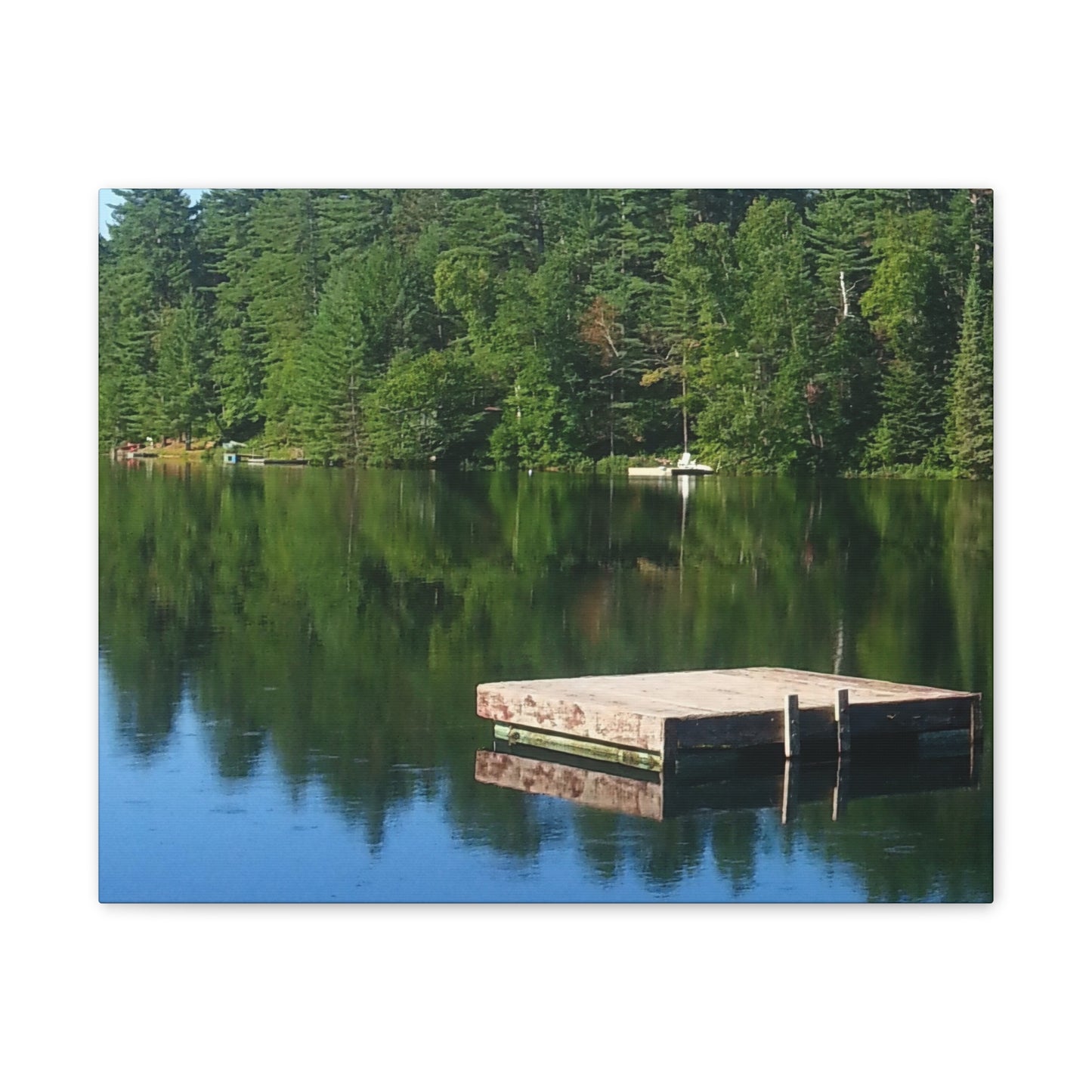 Nature-Inspired Canvases from an #originalphotograph of a Tranquil Lakeside Reflection - 0.75" Stretched Nature Wall Decor