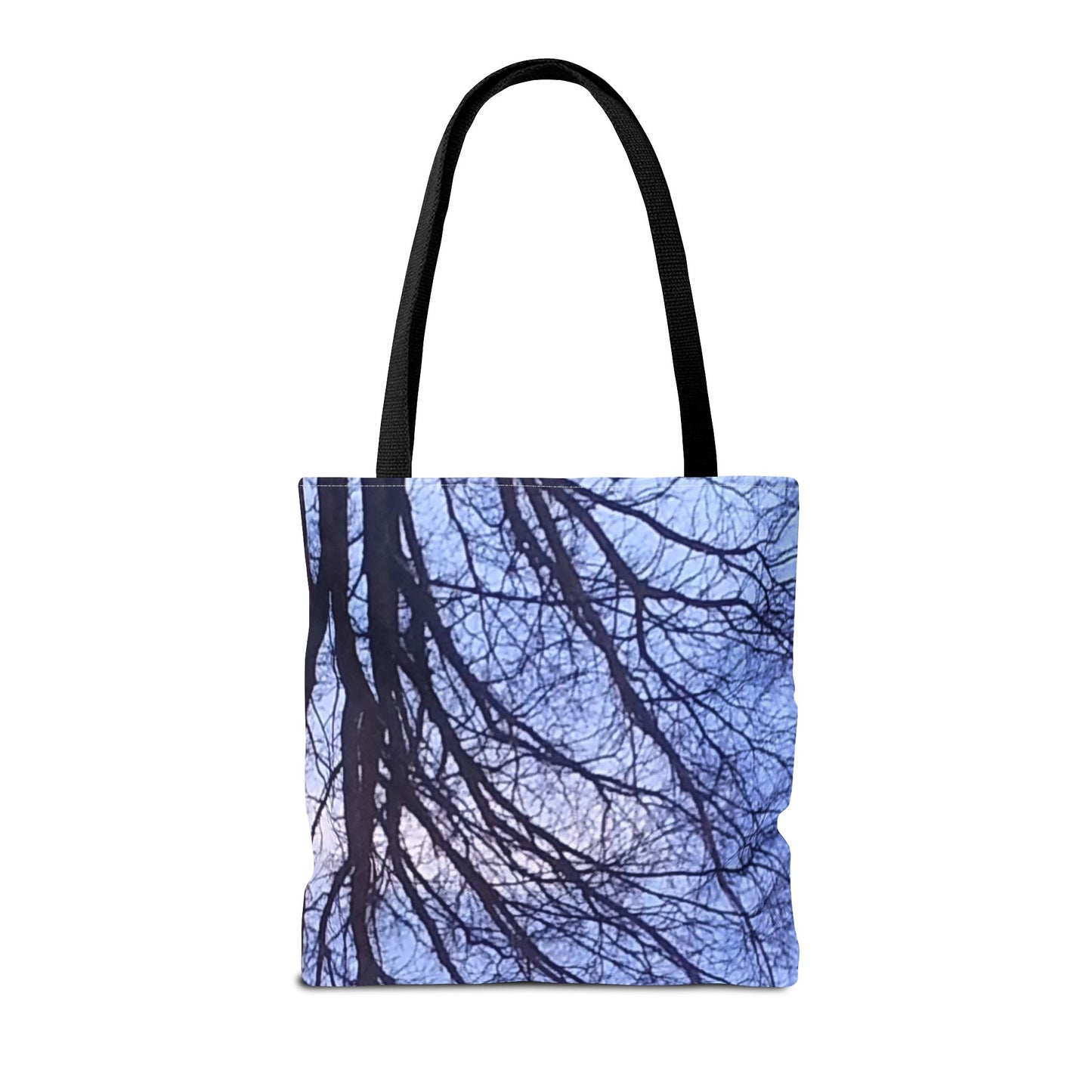 Nature-Inspired Tote Bag with an #originalphotograph of a Tree Silhouette Against a Blue Sky