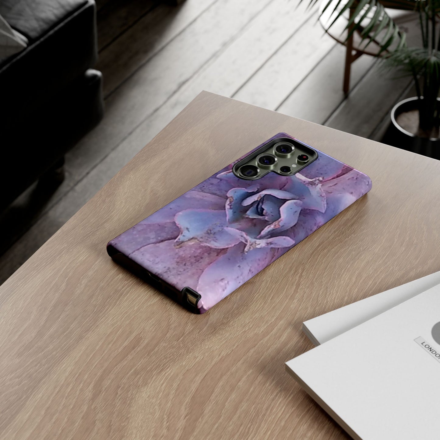Nature-Inspired Phone Case with an #originalphotograph of a lavender toned succulent from #theGetty