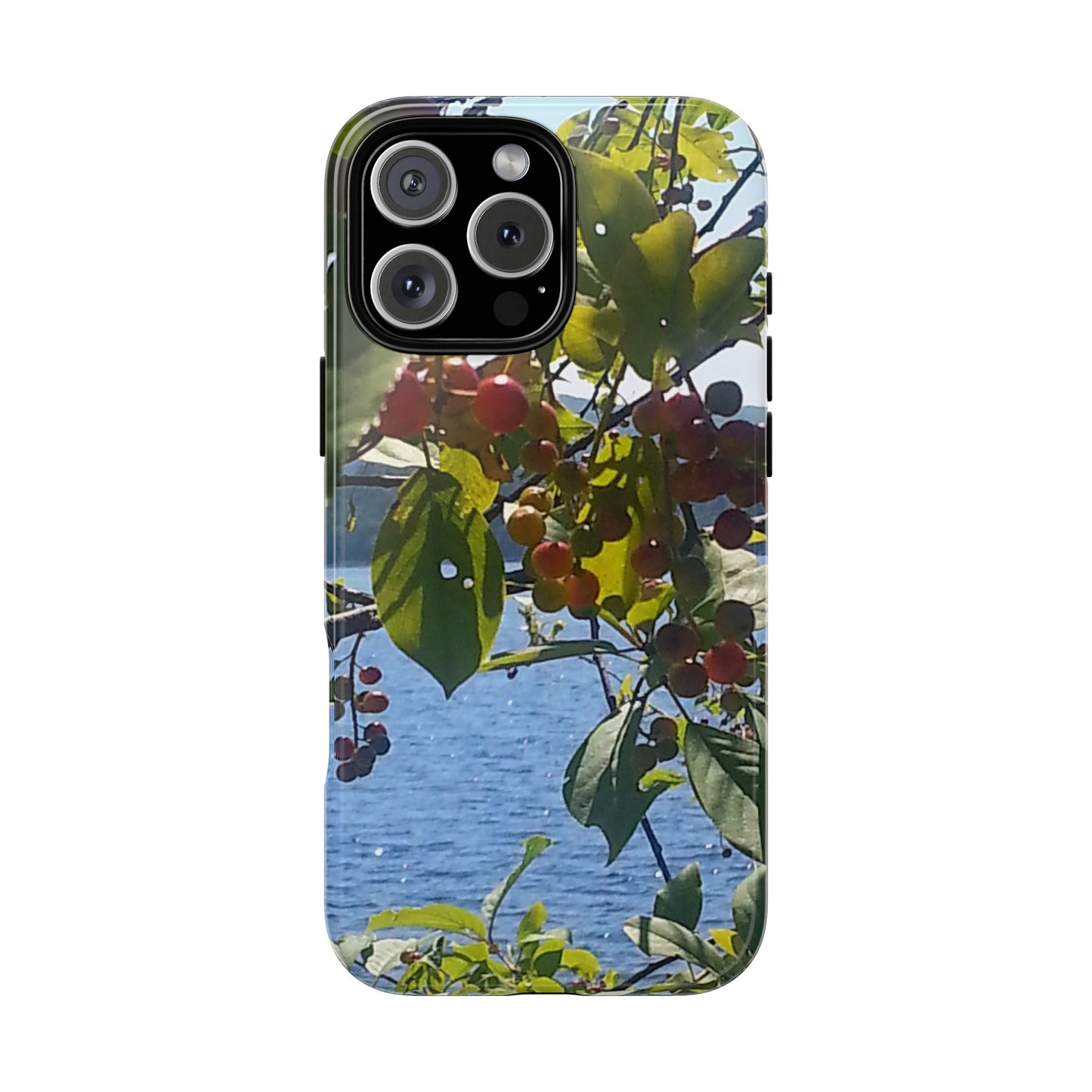 Nature-Inspired Phone Case with an #originalphotograph of Vibrant Berry & Water Design