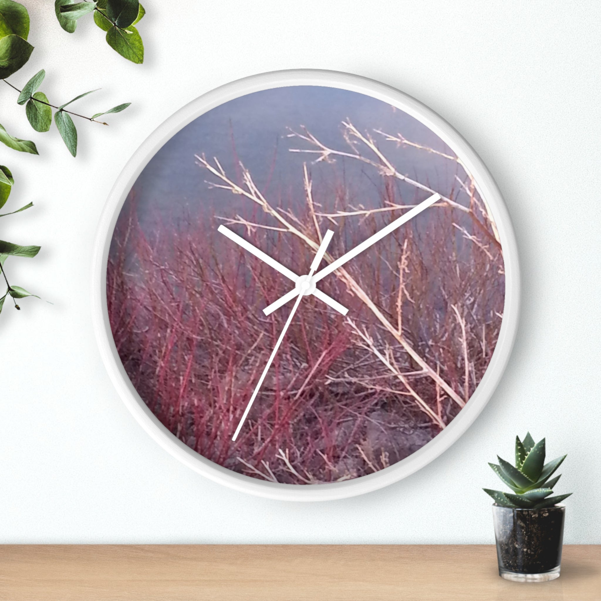 Vibrant Chronos | Radiant Scarlet Growth Silent Wall Clock | The Inspiration Collection