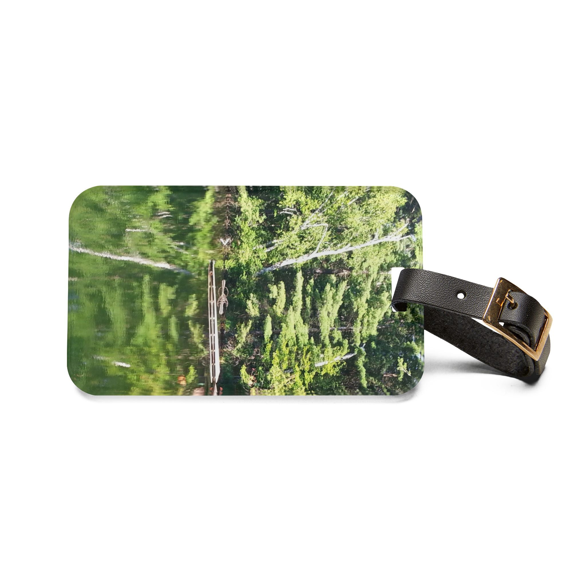 Mirror Symmetry | Tranquil Forest Reflection Luggage Tag | The Nurture Collection