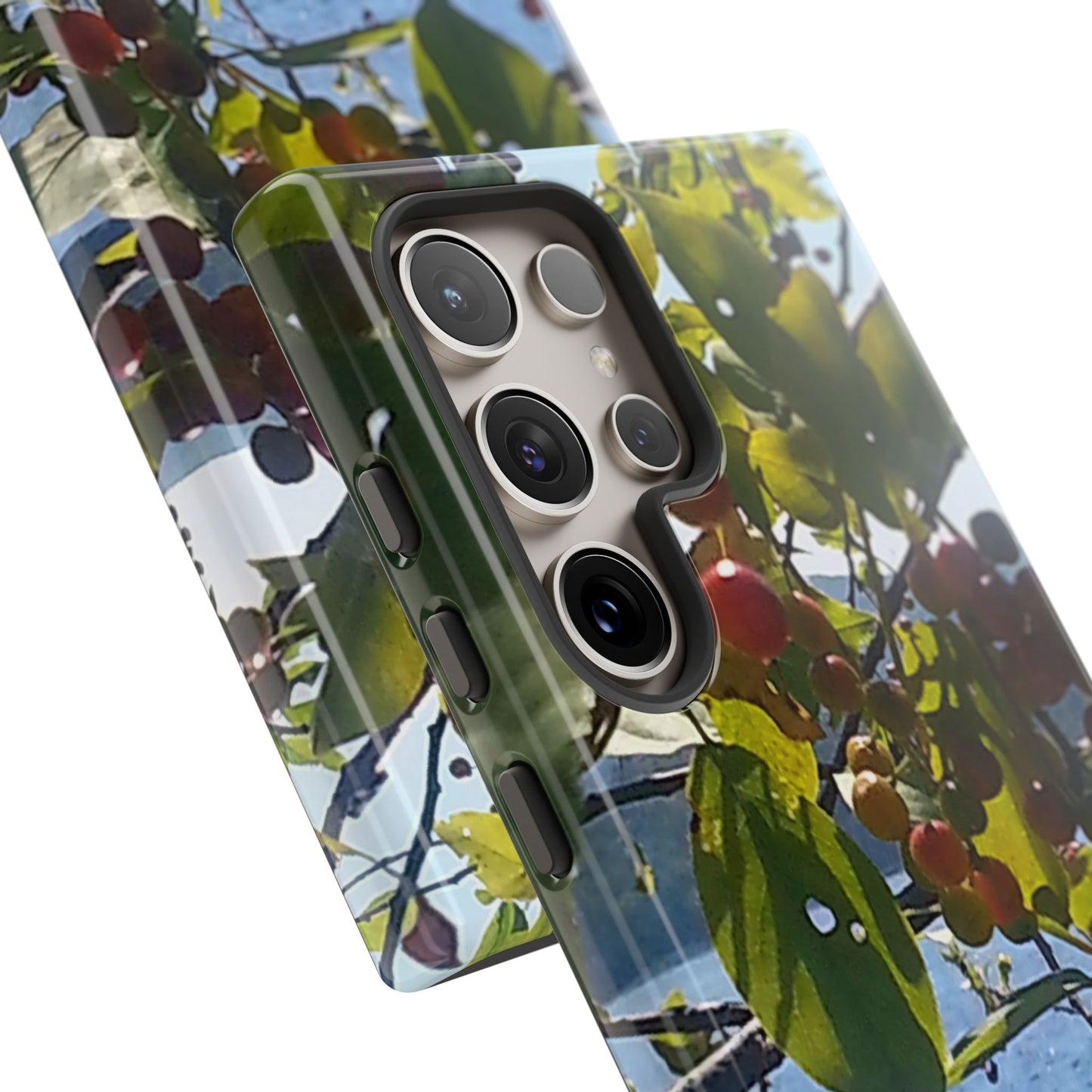 Nature-Inspired Phone Case with an #originalphotograph of Vibrant Berry & Water Design